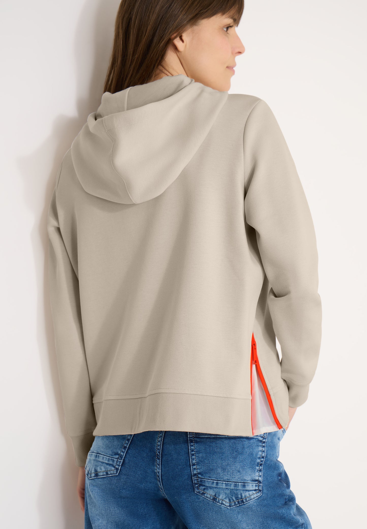 CECIL - Sweatshirt Hoodie - Farbe: pearl beige