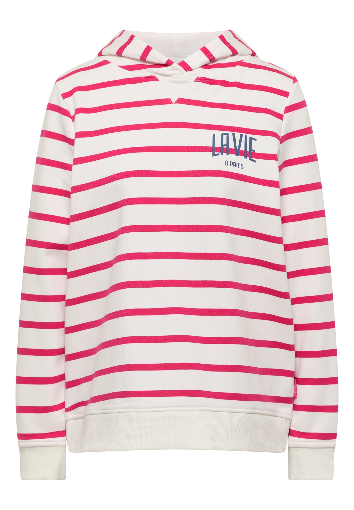 CECIL - Sweatshirt mit Kapuze und Chestprint - Farbe: beetroot pink