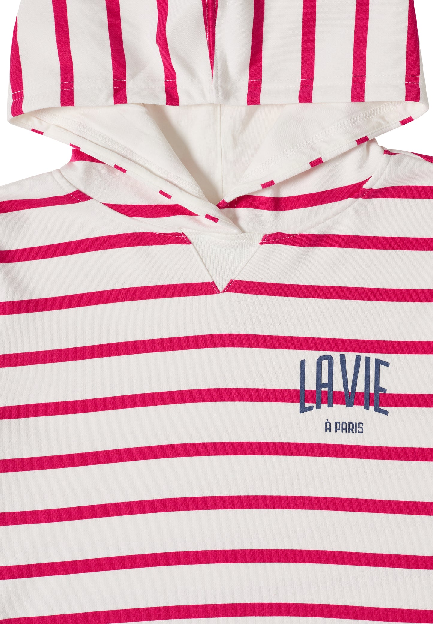 CECIL - Sweatshirt mit Kapuze und Chestprint - Farbe: beetroot pink