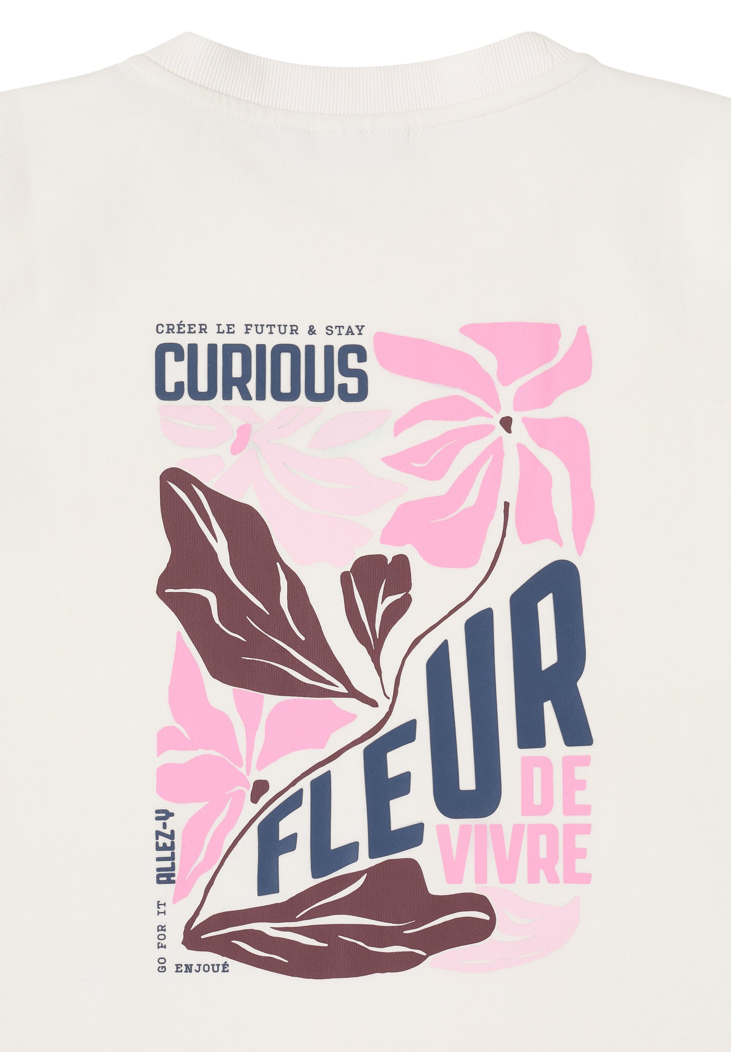 CECIL - Kurzarm Sweatshirt mit Backprint - Farbe: vanilla white