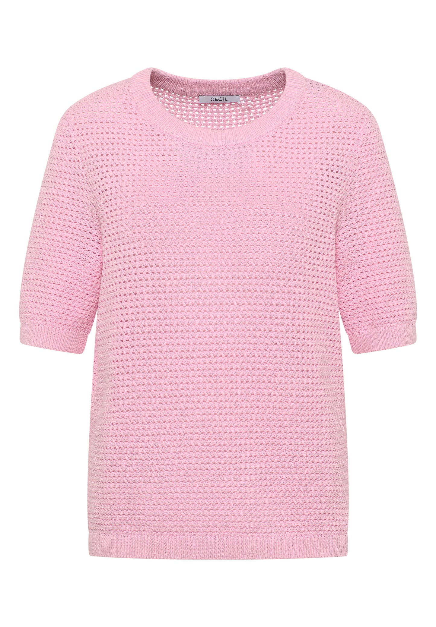 CECIL - Kurzarm Pullover mit Struktur - Farbe: light blush rose