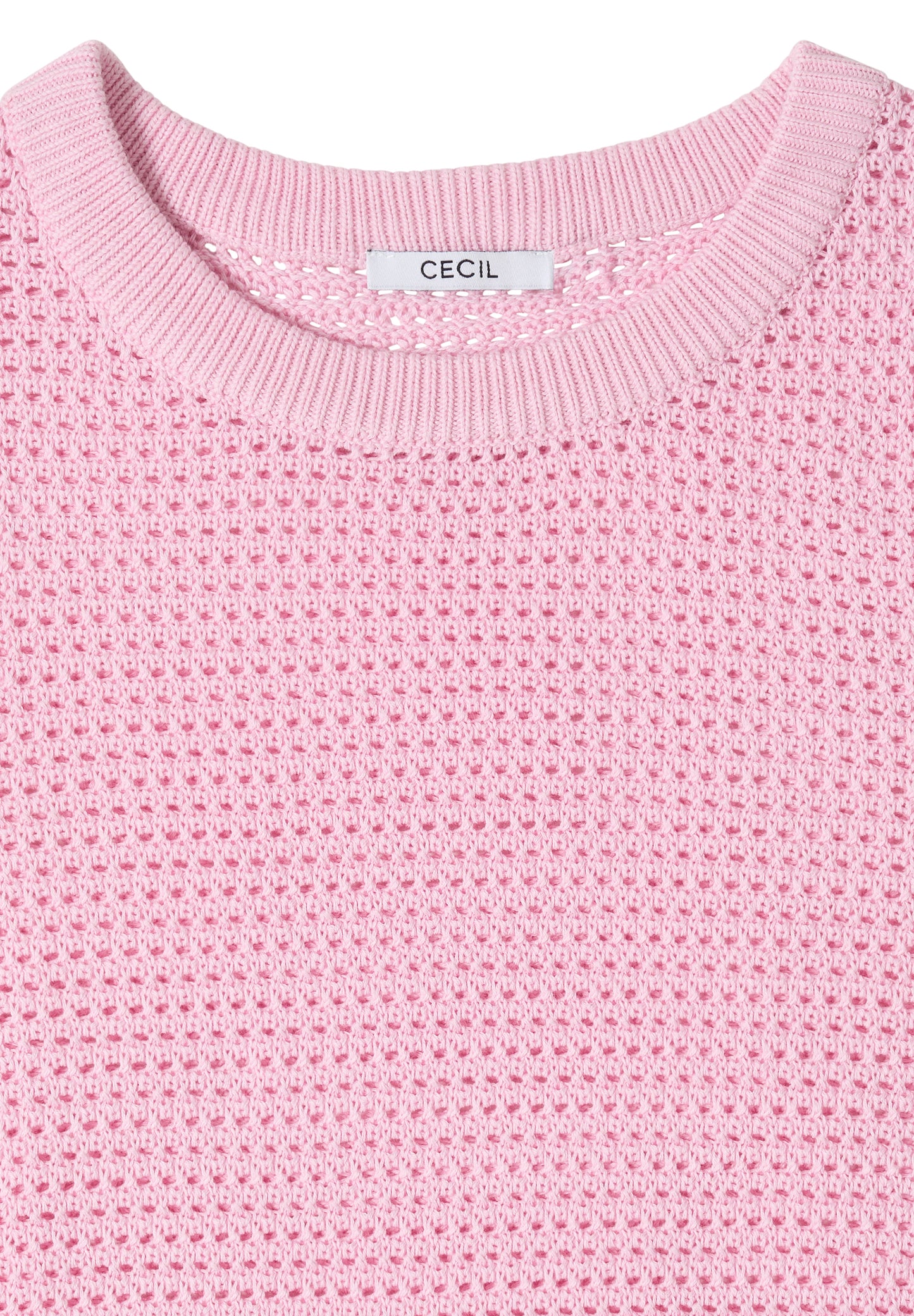 CECIL - Kurzarm Pullover mit Struktur - Farbe: light blush rose