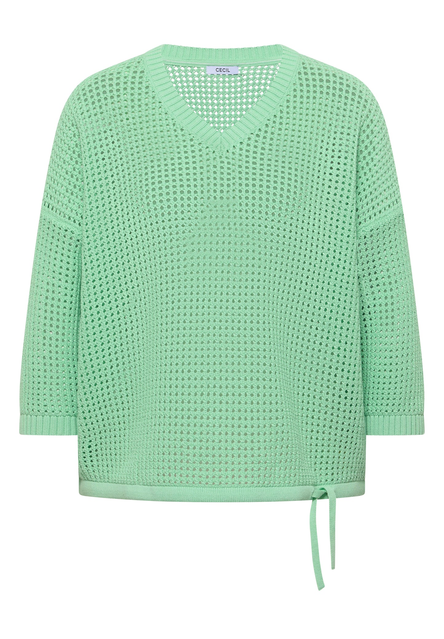 CECIL - Kurzarm Pullover im Crochet-Look - Farbe: juicy lime