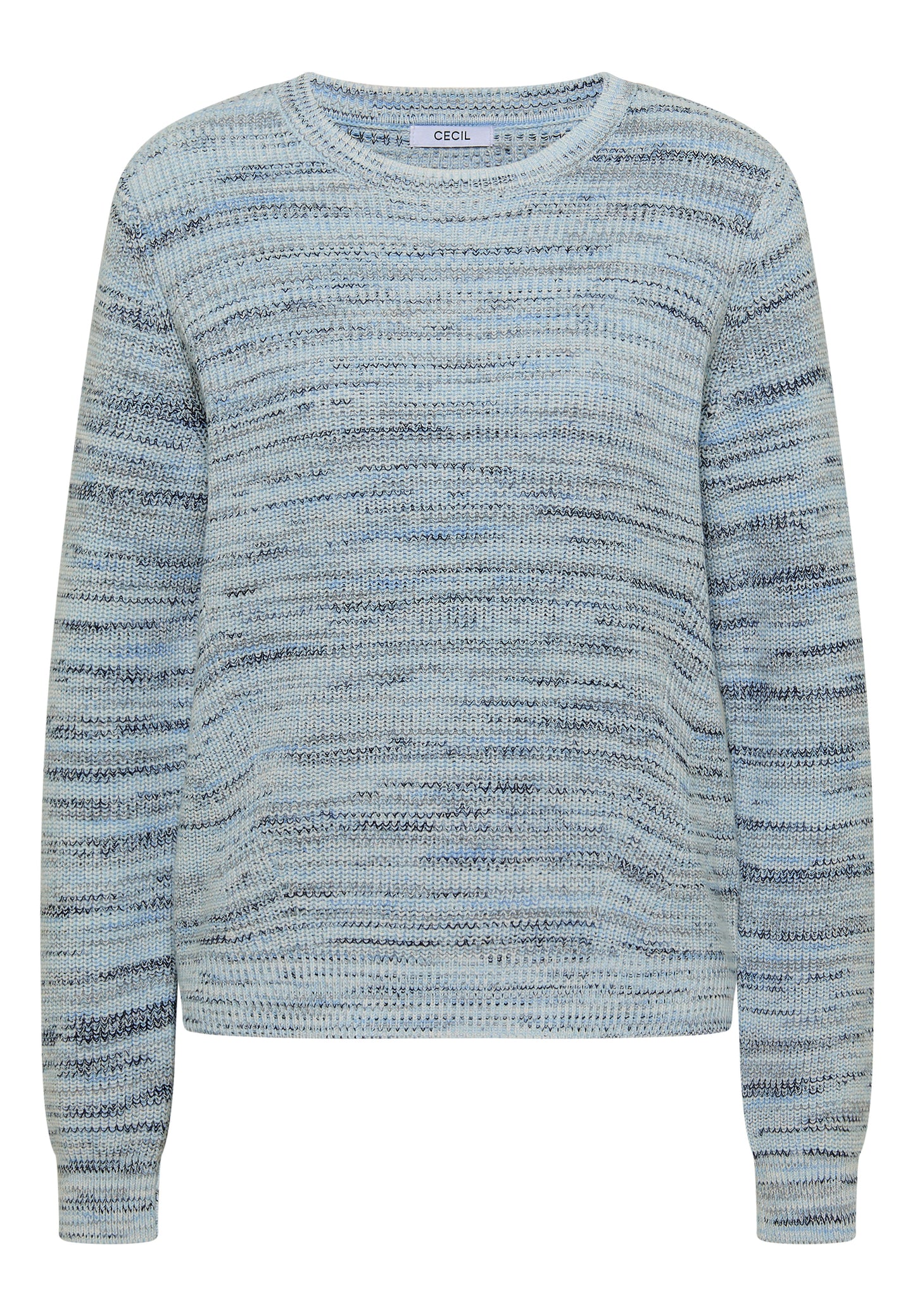 CECIL - Pullover mit Rundhals und Space-Dye-Optik - Farbe: urban dark blue