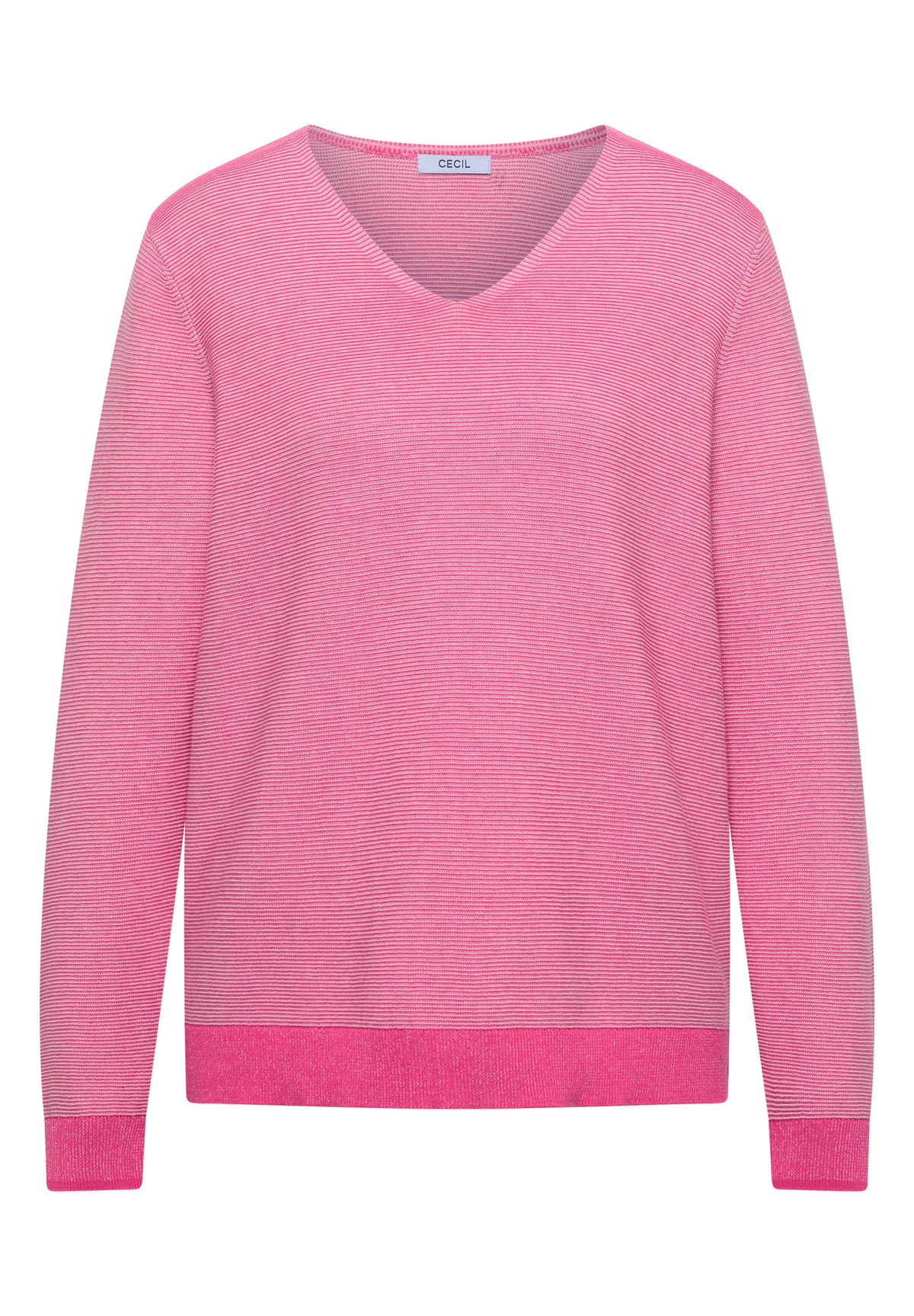 CECIL - Pullover im Two-Tone-Look mit V-Neck - Farbe: mellow rose