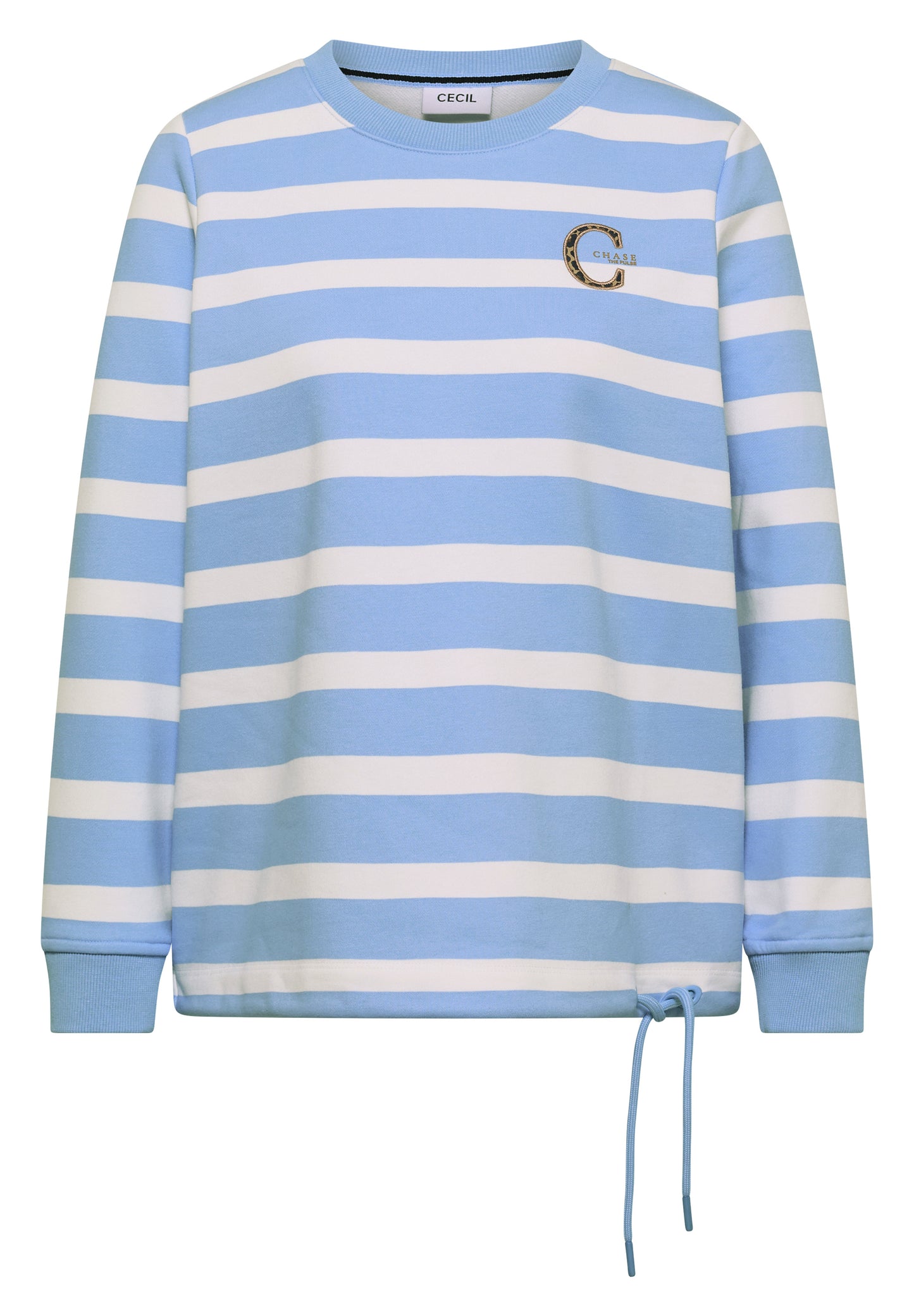 CECIL - Sweatshirt mit Rundhals und Tunnelzug - Farbe: easy blue