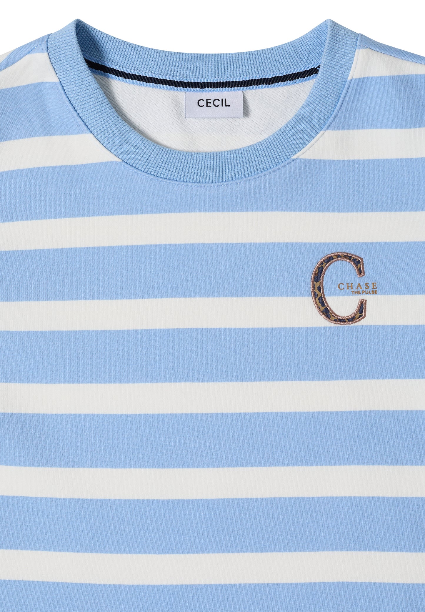 CECIL - Sweatshirt mit Rundhals und Tunnelzug - Farbe: easy blue