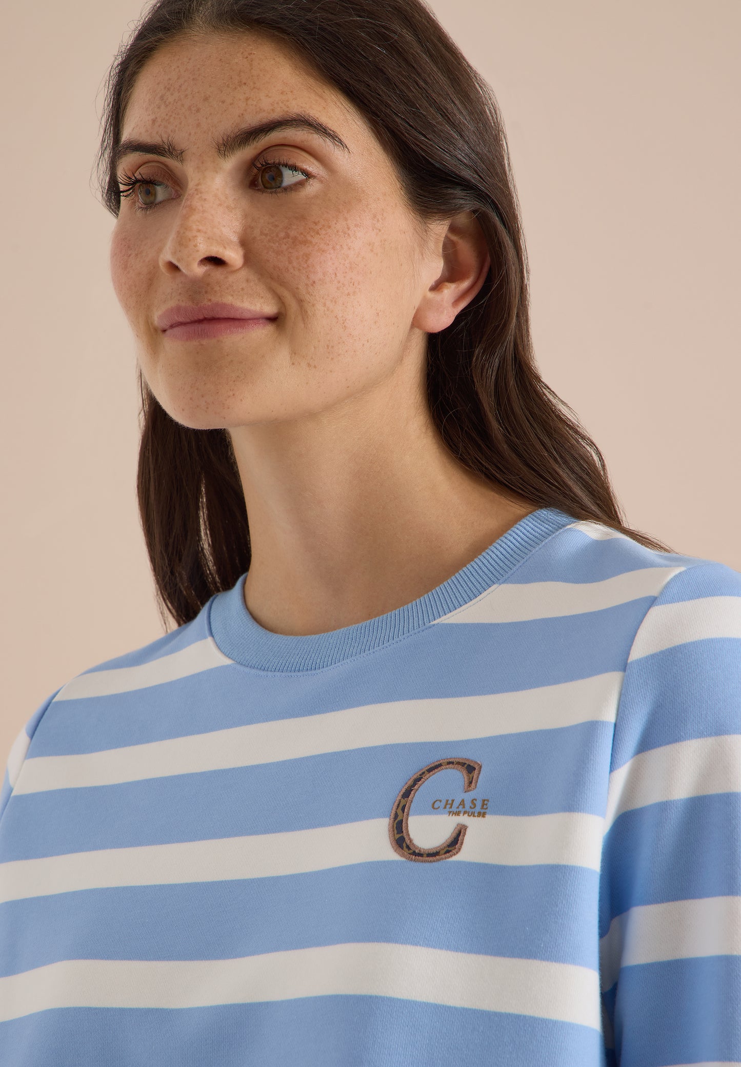 CECIL - Sweatshirt mit Rundhals und Tunnelzug - Farbe: easy blue
