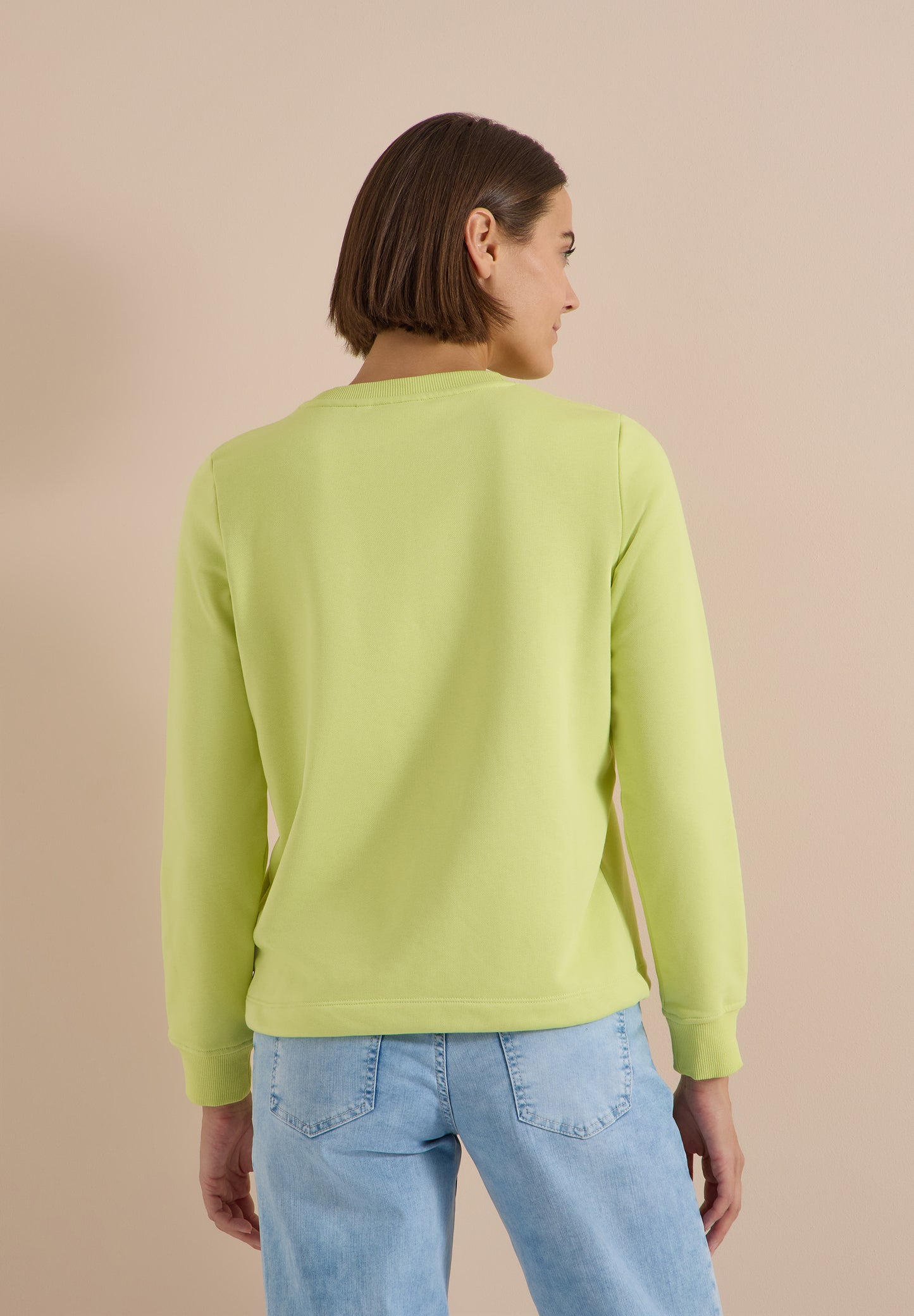 CECIL - Sweatshirt mit Rundhals und Tunnelzug - Farbe: citrin green
