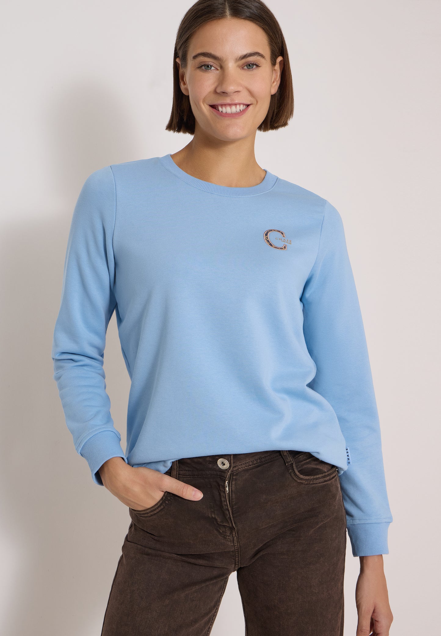 CECIL - Sweatshirt mit Rundhals und Tunnelzug - Farbe: easy blue