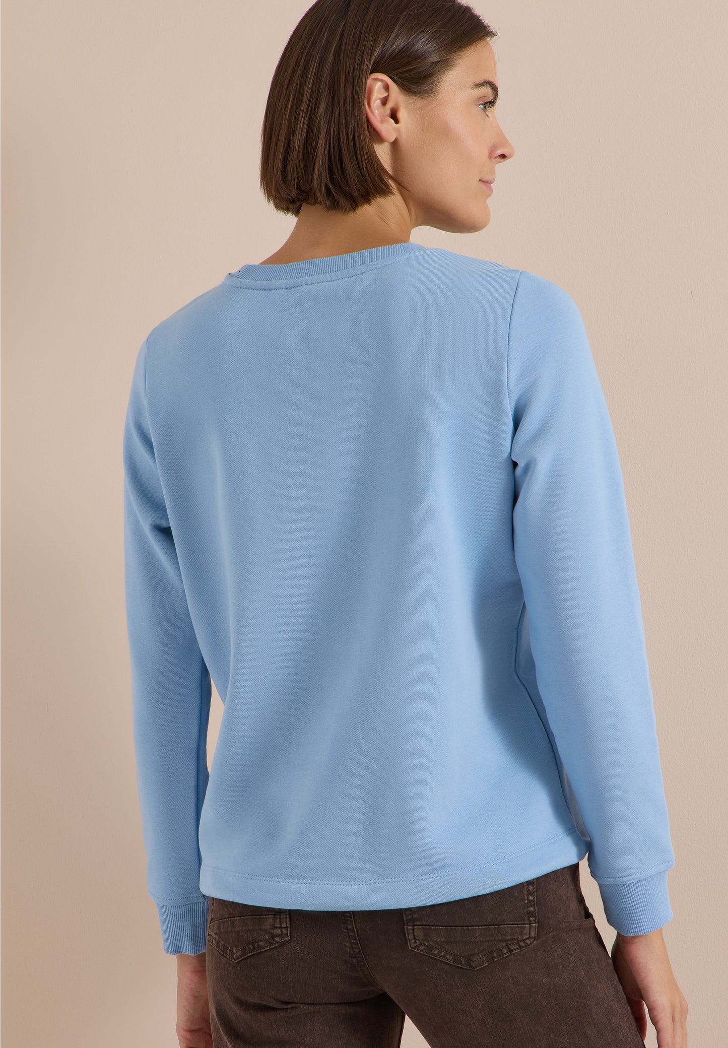 CECIL - Sweatshirt mit Rundhals und Tunnelzug - Farbe: easy blue