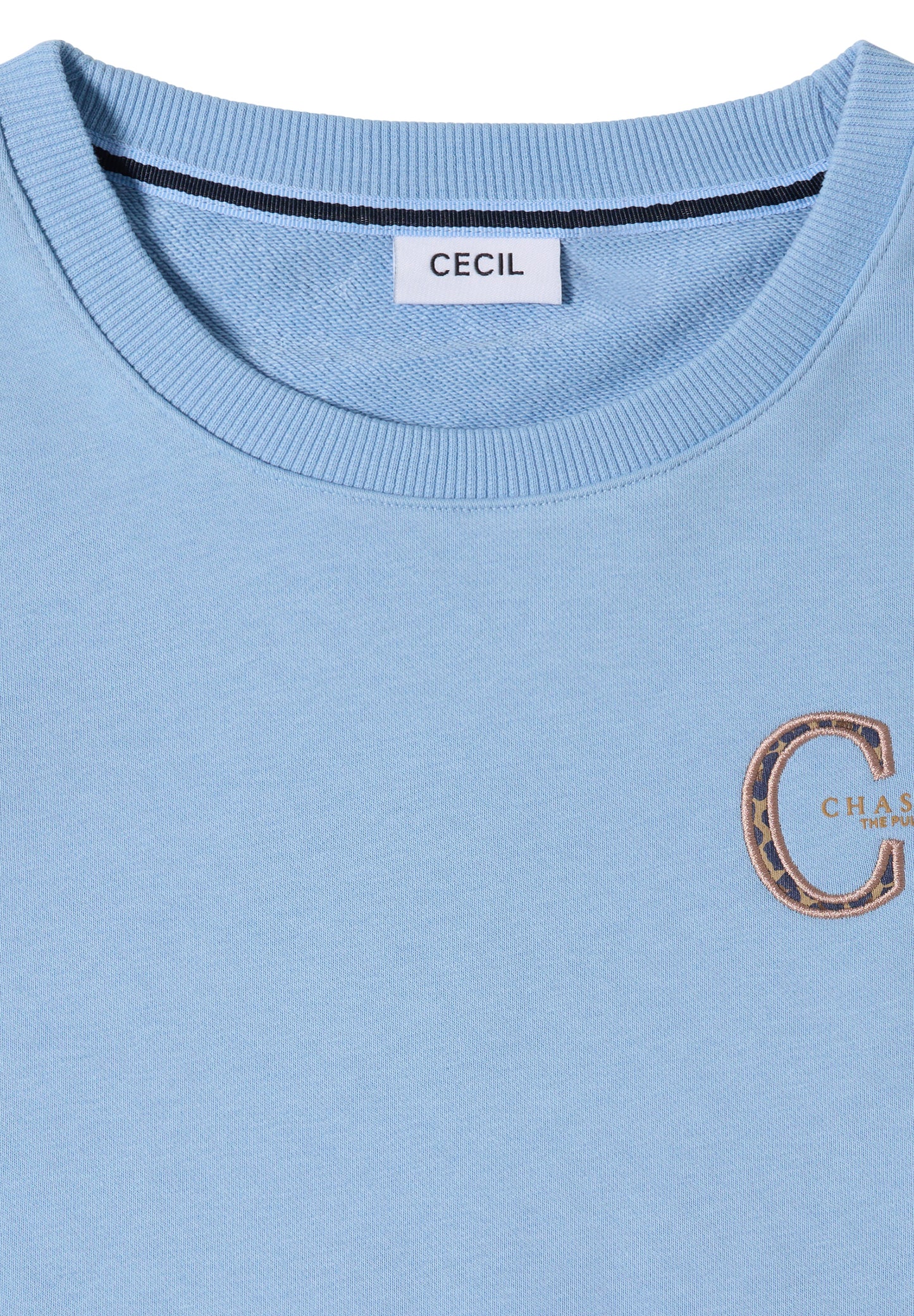 CECIL - Sweatshirt mit Rundhals und Tunnelzug - Farbe: easy blue
