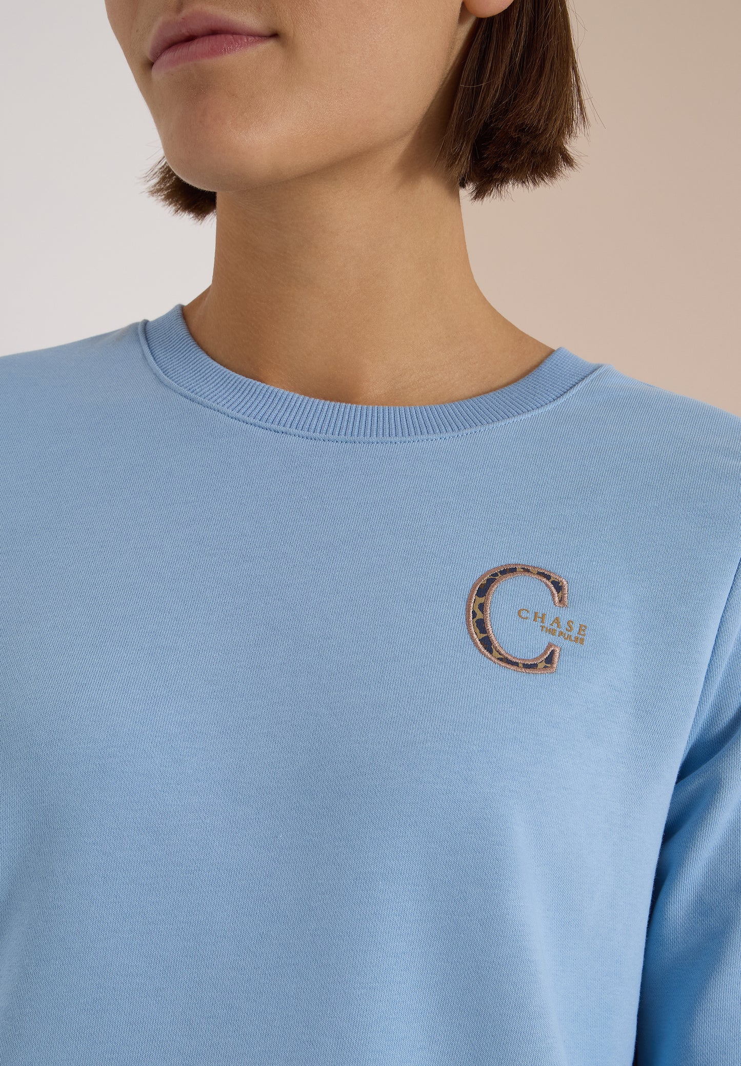 CECIL - Sweatshirt mit Rundhals und Tunnelzug - Farbe: easy blue