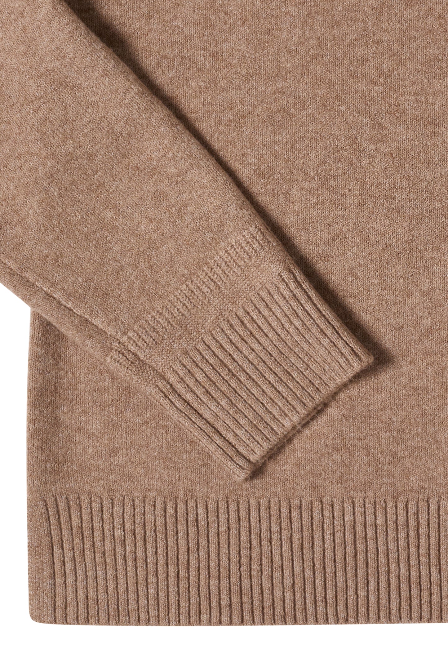 CECIL - Langarm Pullover mit Polokragen - Farbe: creamy mocha melange