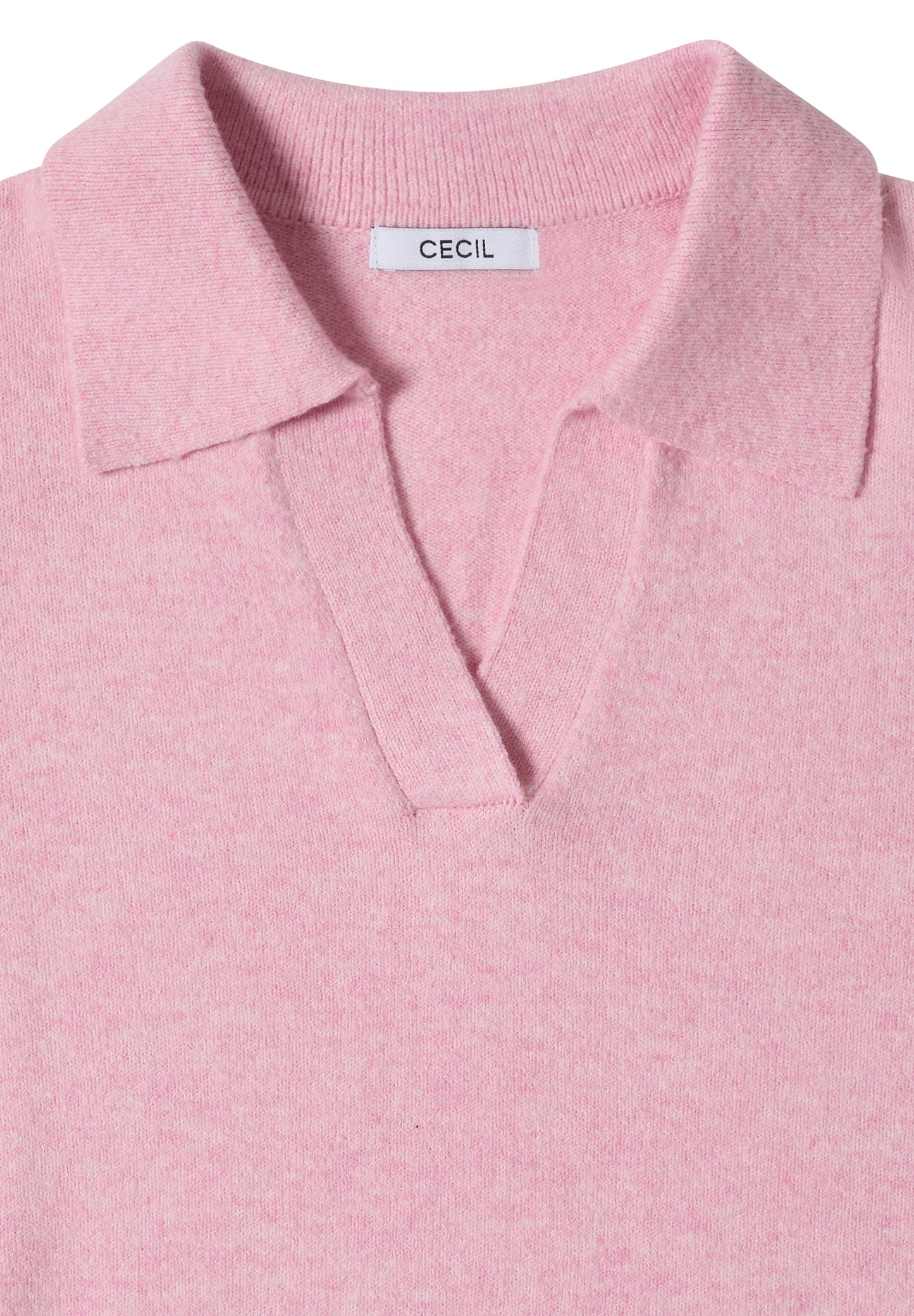 CECIL - Langarm Pullover mit Polokragen - Farbe: mellow rose melange