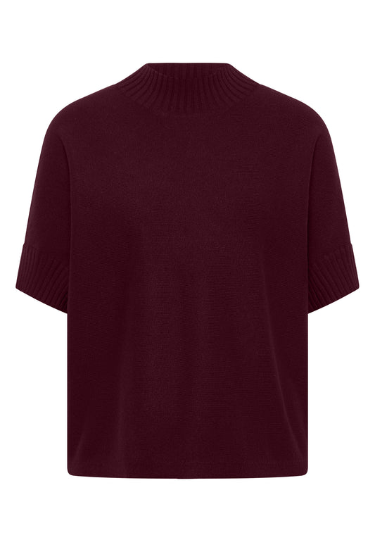 CECIL - Dolman Pullover mit Turtle Neck - Farbe: red wine