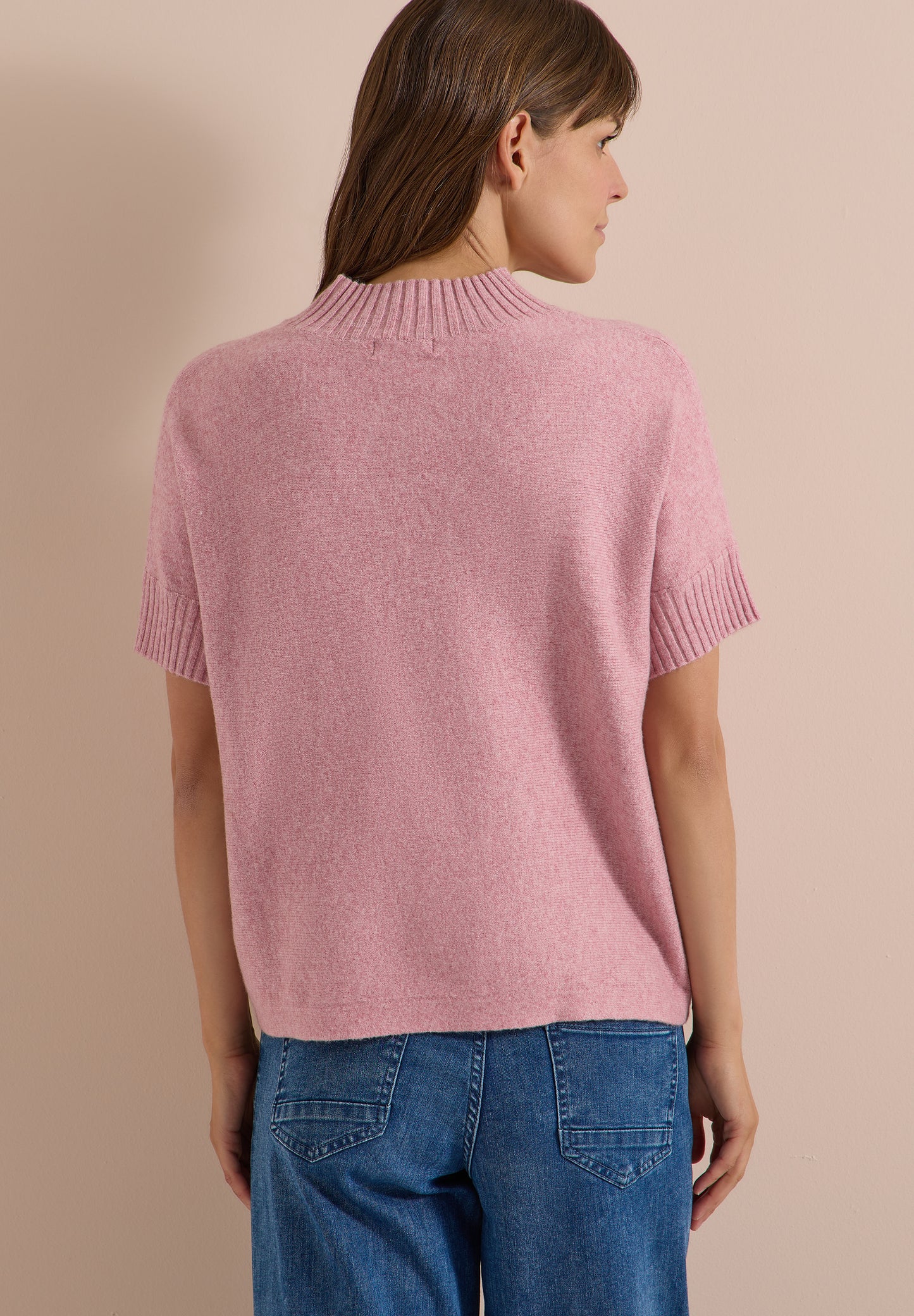CECIL - Dolman Pullover mit Turtle Neck - Farbe: velvet rose melange