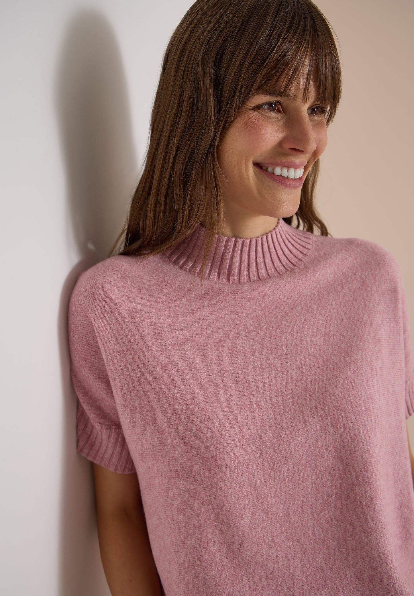 CECIL - Dolman Pullover mit Turtle Neck - Farbe: velvet rose melange