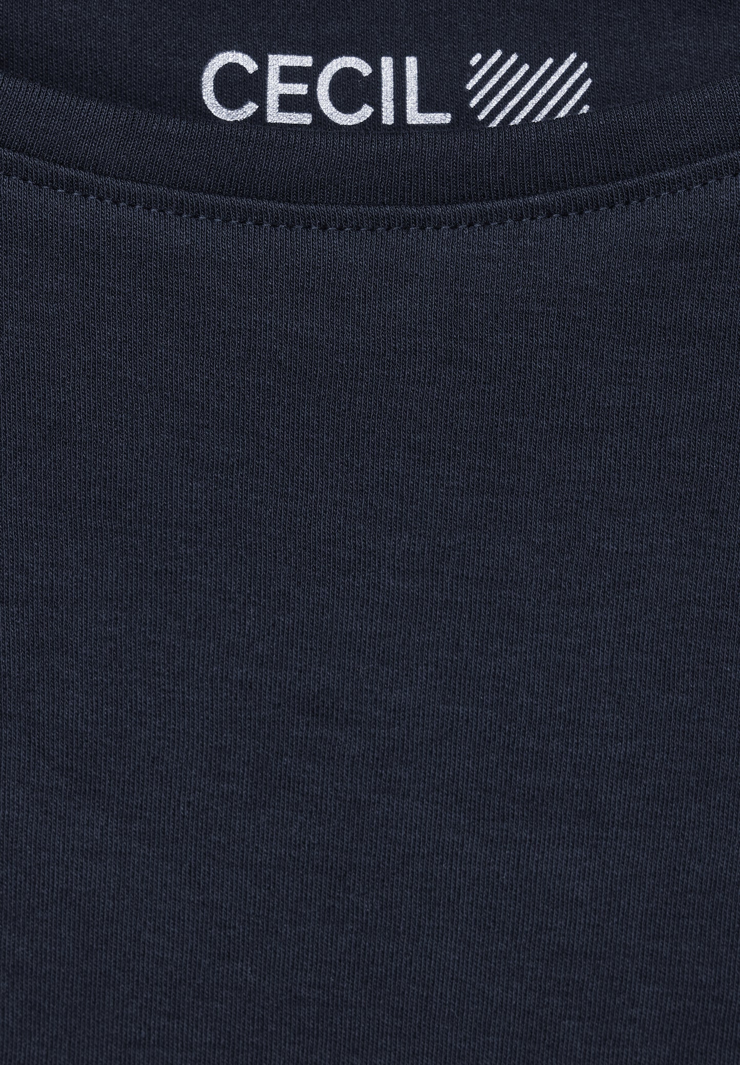 CECIL Basic T-Shirt in Unifarbe - Farbe: universal blue