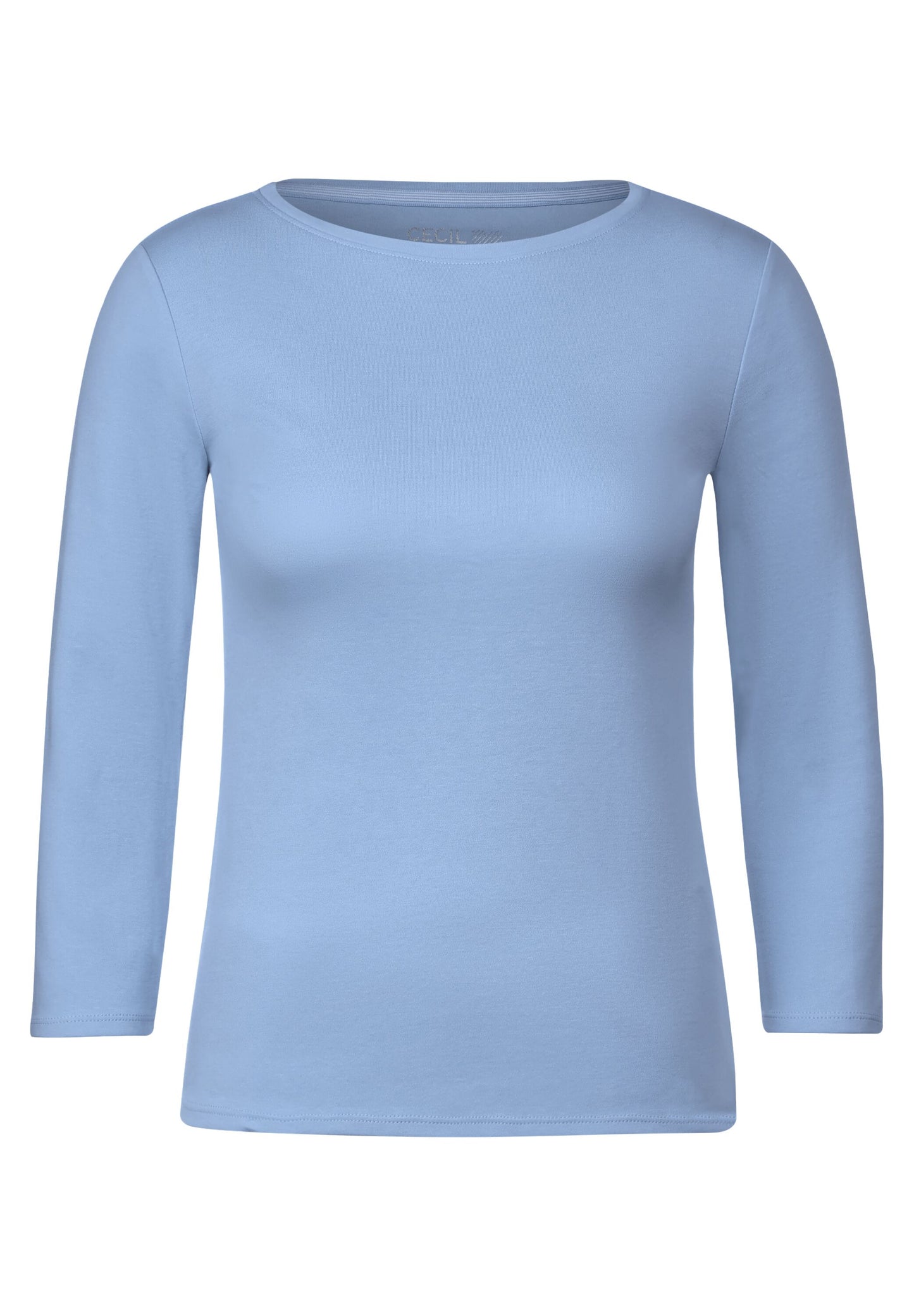 CECIL - Basic Shirt in Unifarbe - blau
