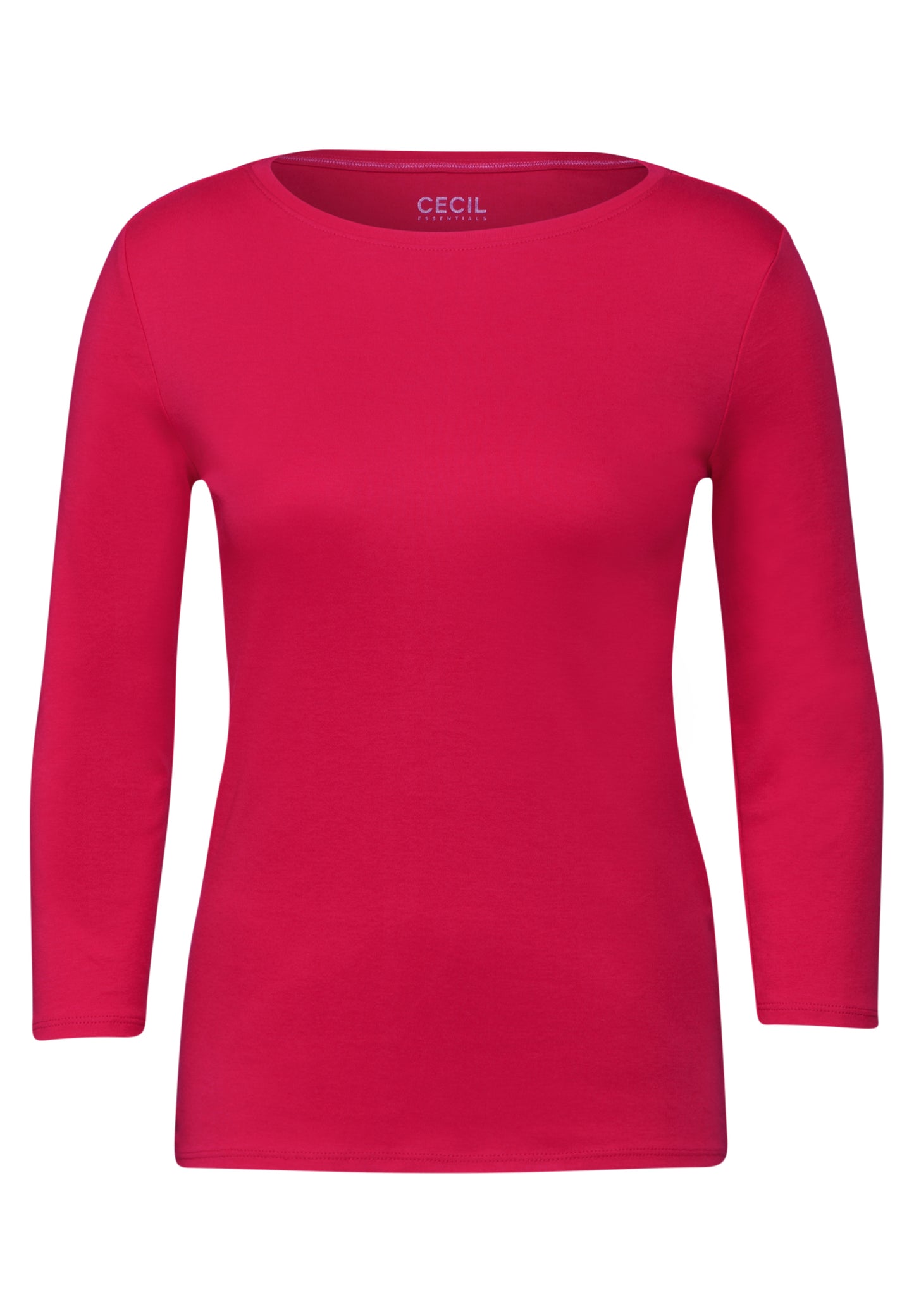 CECIL Basic Shirt in Unifarbe - Farbe: granita red