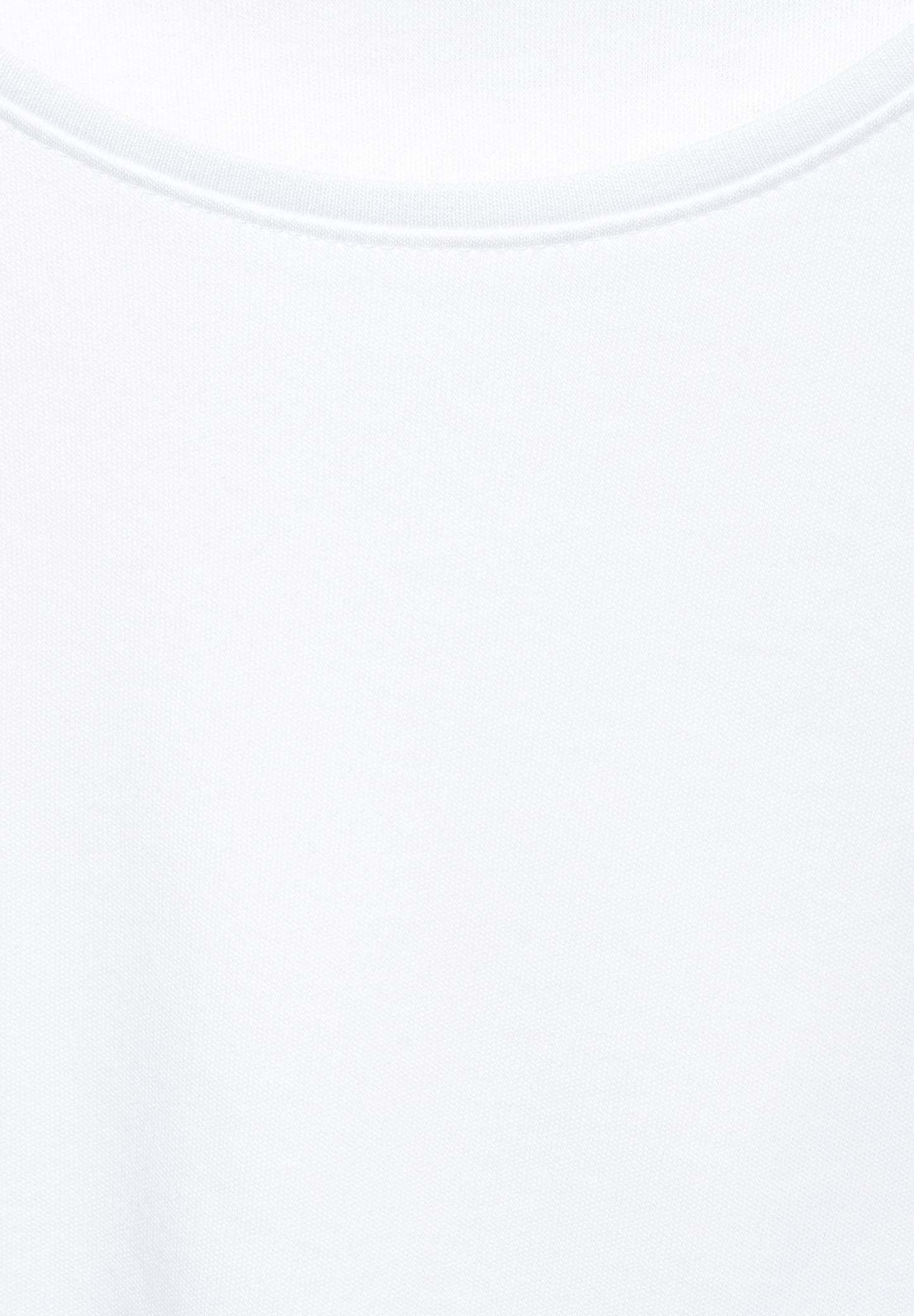 CECIL Basic T-Shirt in Unifarbe - Farbe: White