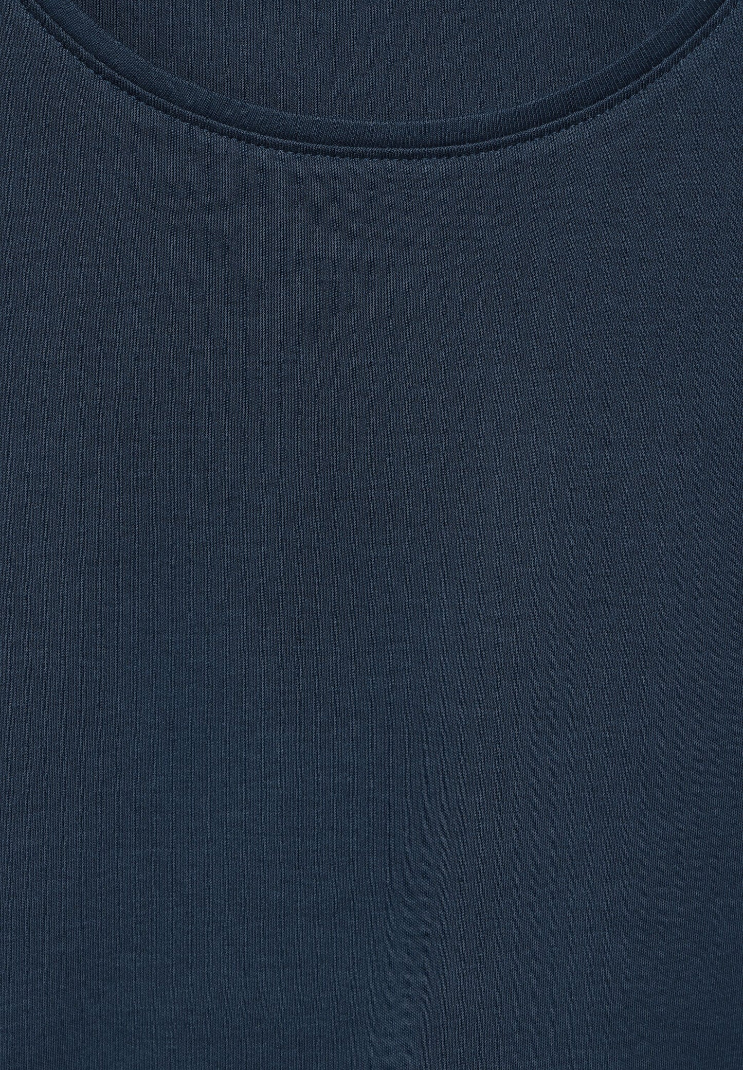 CECIL - Basic T-Shirt in Unifarbe - dark petrol blue