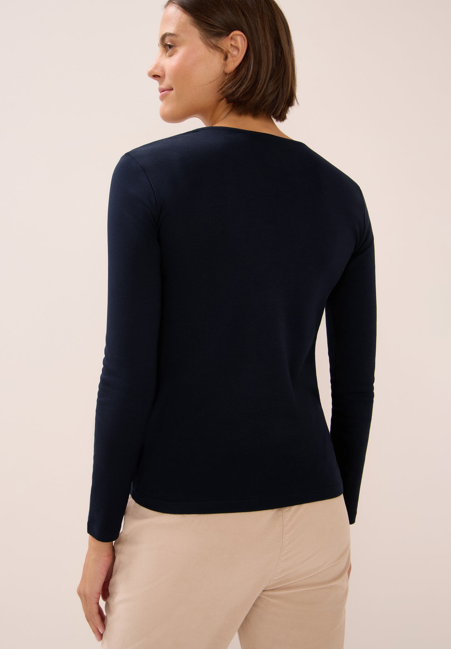 CECIL Basic Langarmshirt - Farbe: urban dark blue