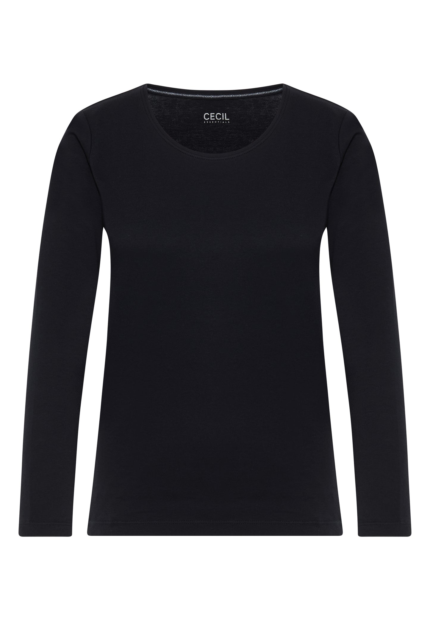 CECIL Basic Langarmshirt - Farbe: urban dark blue