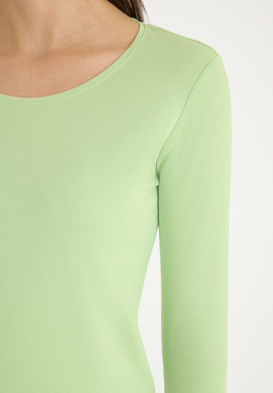 CECIL - Basic Langarmshirt - Farbe: bamboo green