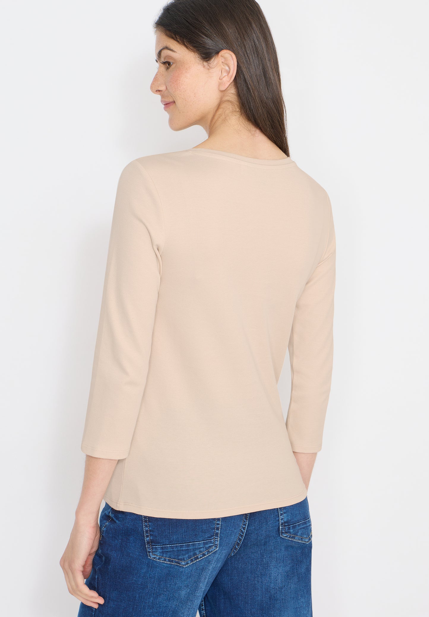 CECIL - Basic Shirt in Unifarbe - Farbe: pearl beige