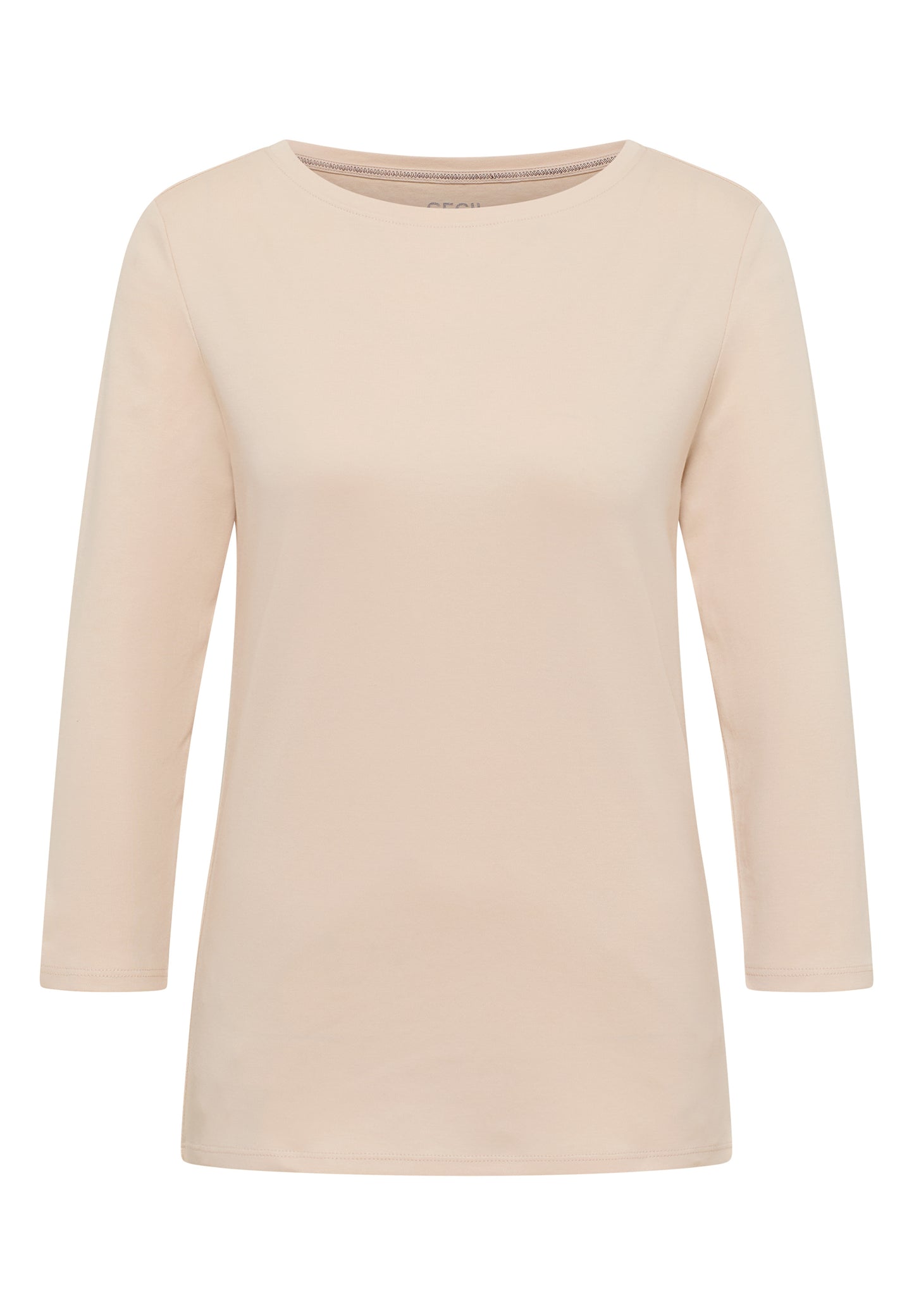CECIL - Basic Shirt in Unifarbe - Farbe: pearl beige