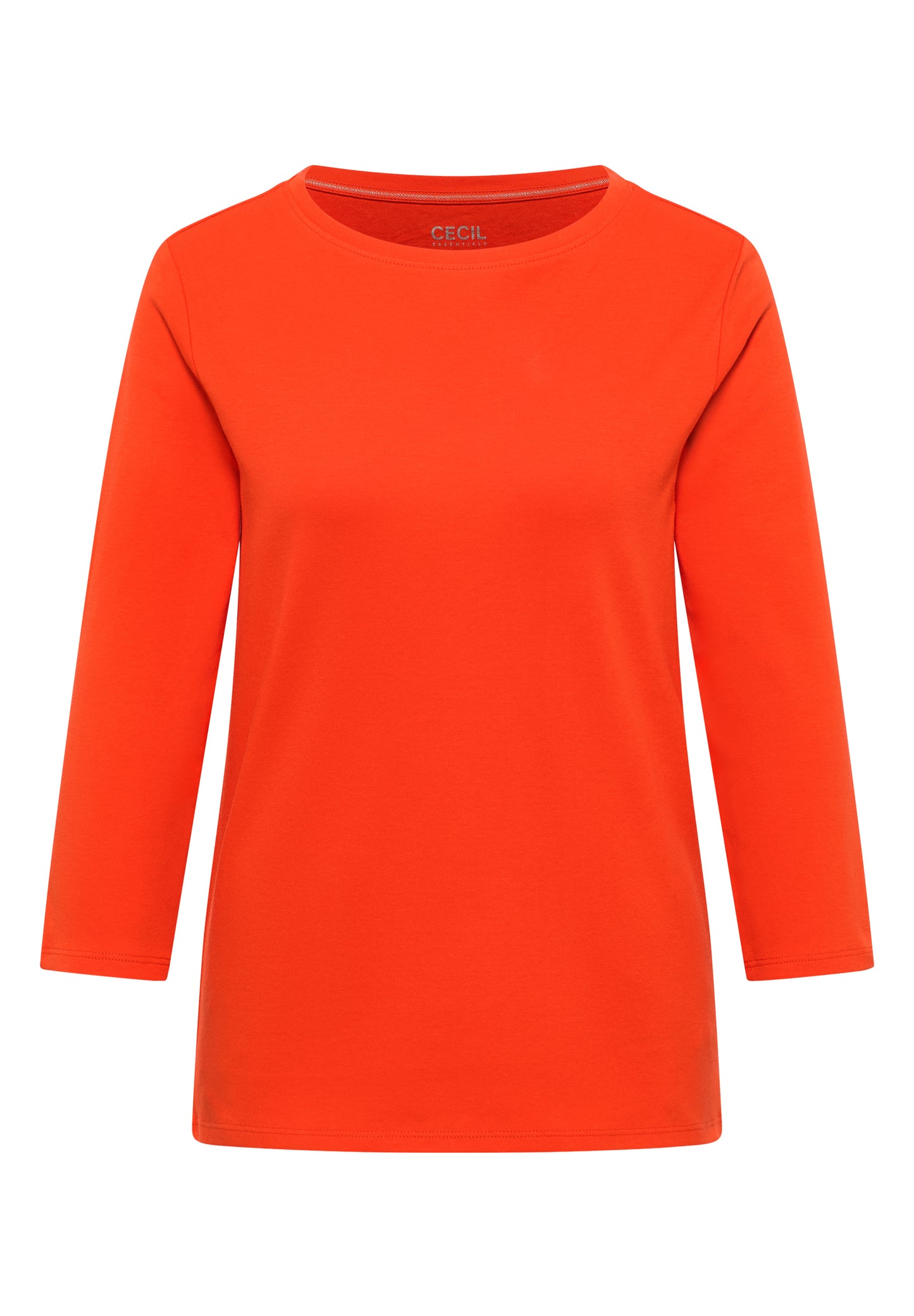 CECIL - Basic Shirt in Unifarbe - Farbe: cherry tomato orange