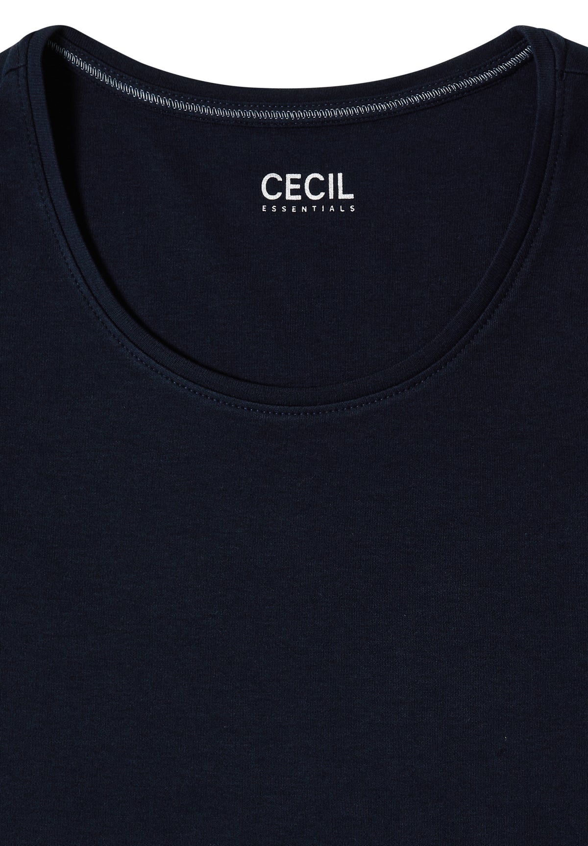CECIL - Basic Langarm Shirt mit Rundhals - Farbe: universal blue