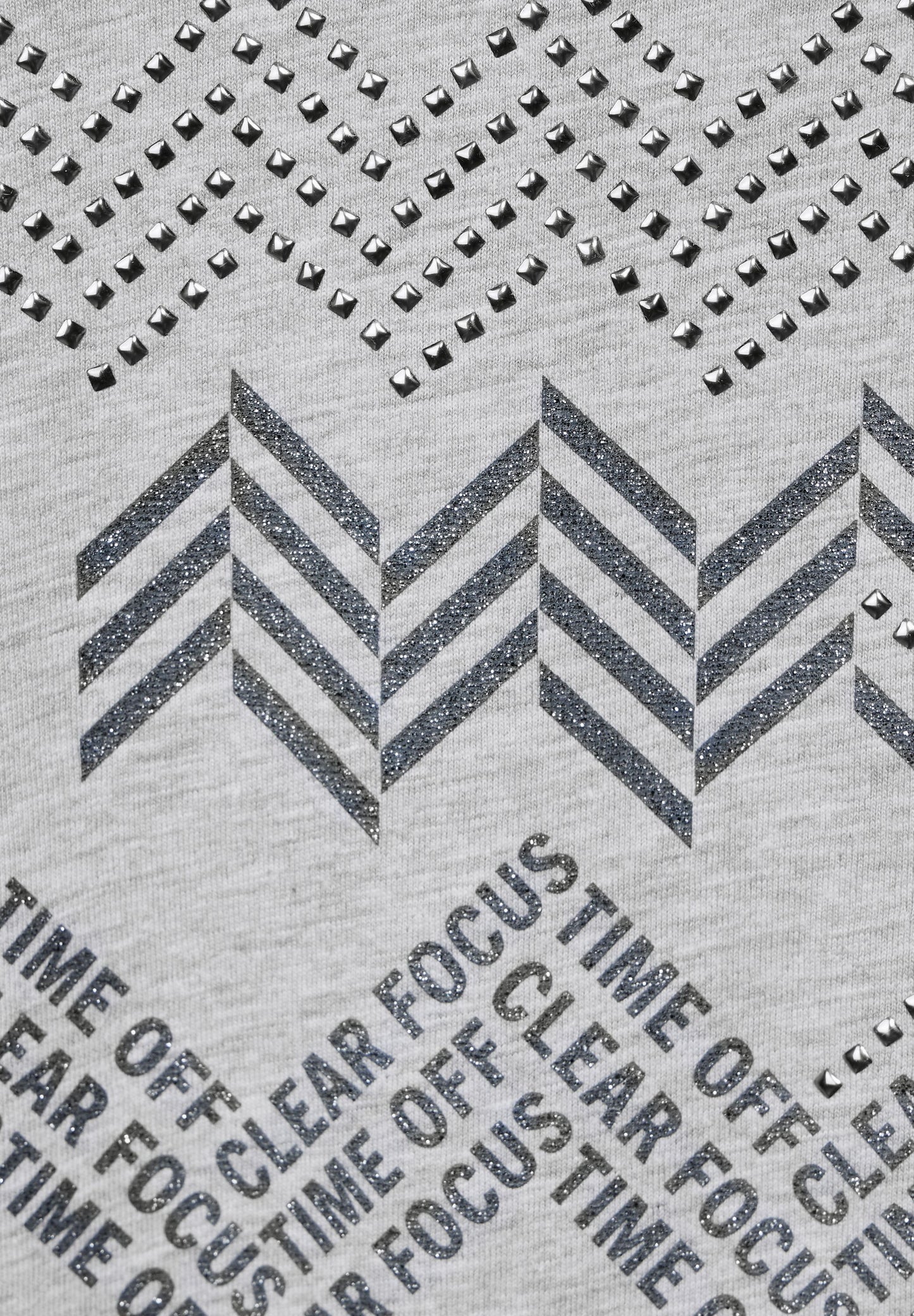 CECIL - Glitzerprint Shirt - grau