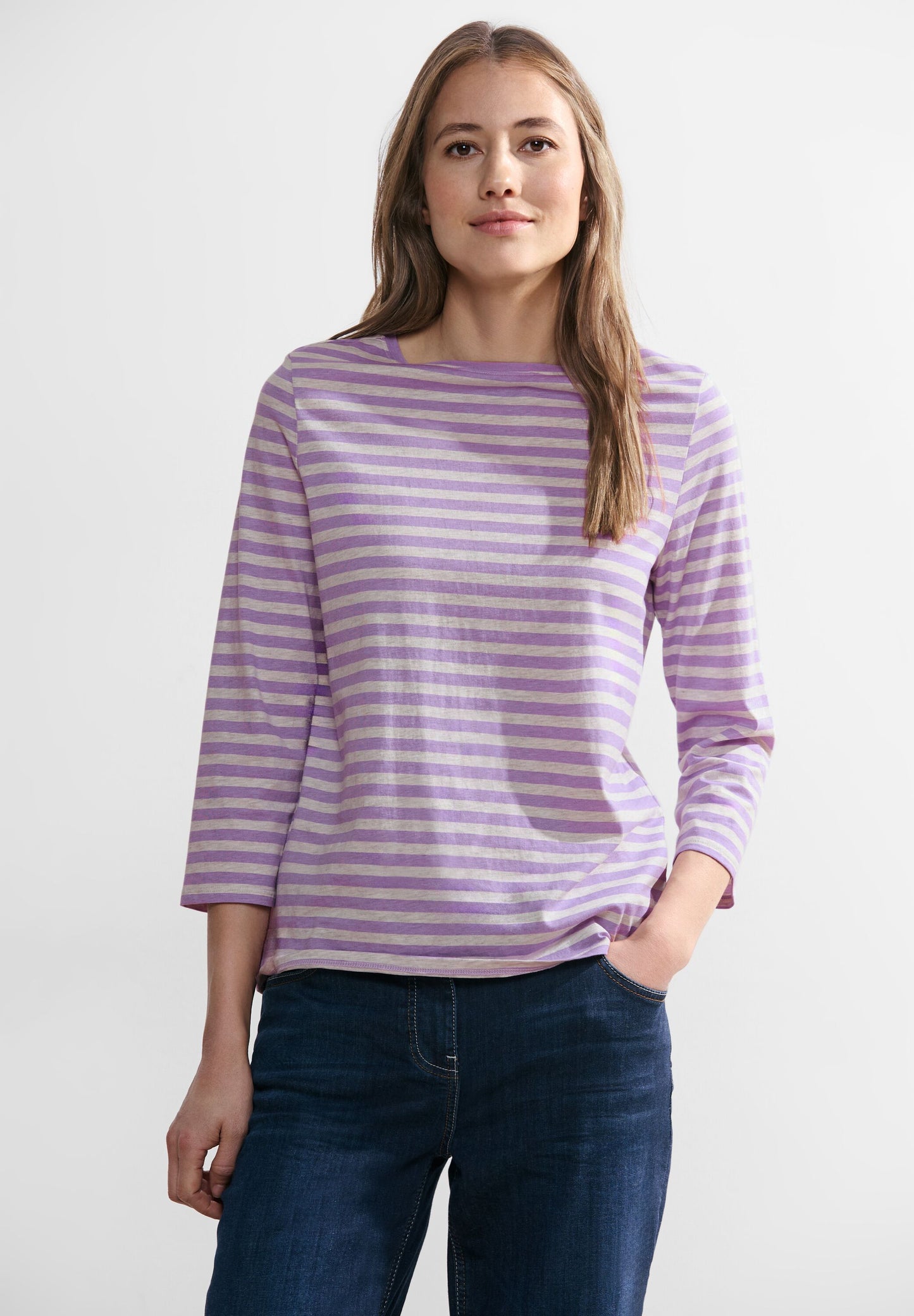 CECIL - Shirt mit Streifen - sporty lilac