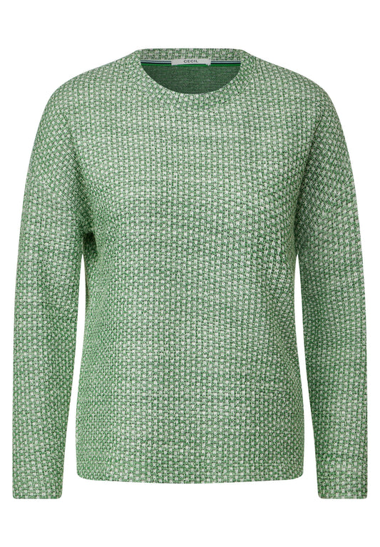 CECIL - Bouclé Shirt - grün