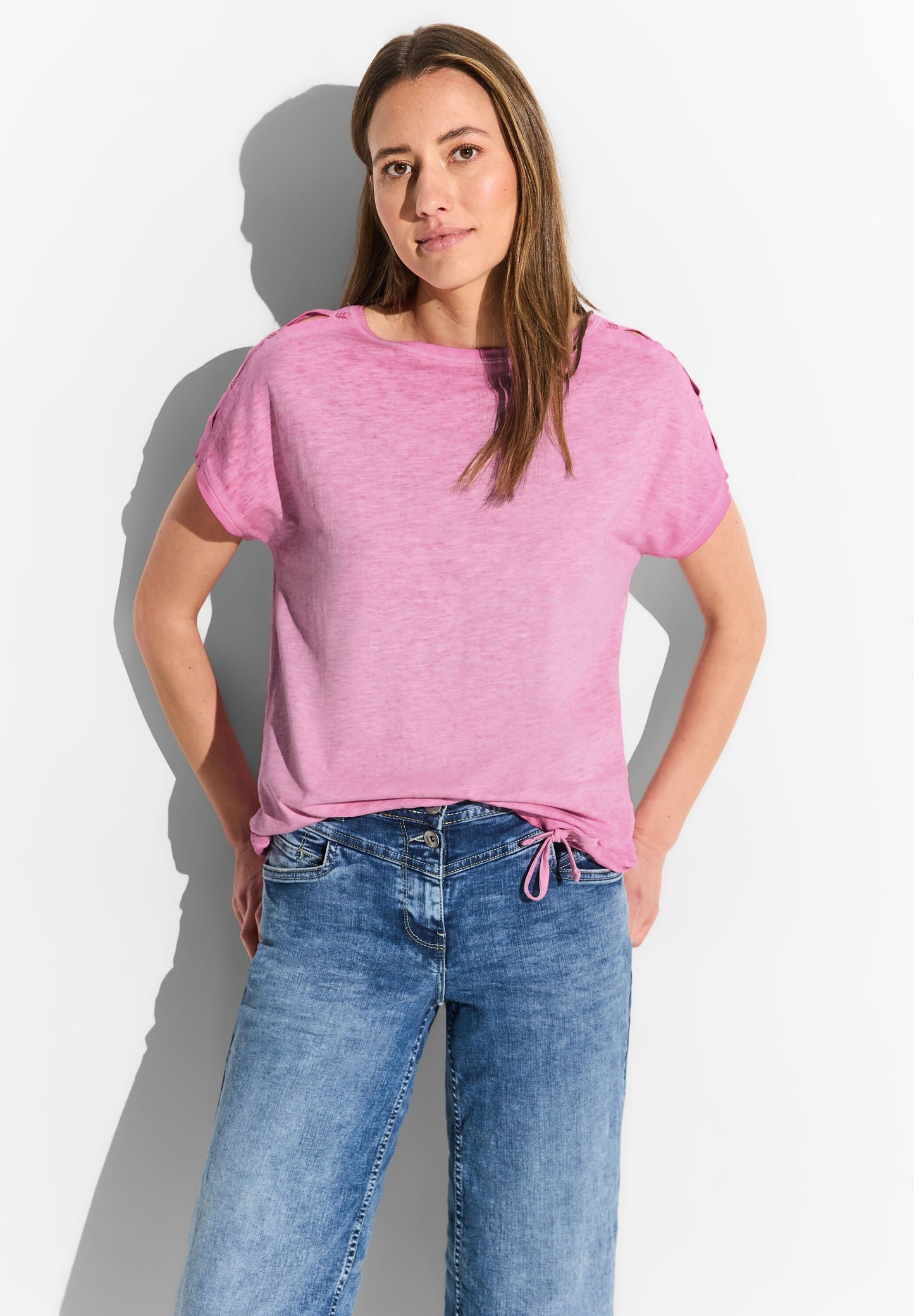 CECIL - Flammgarn T-Shirt - pink