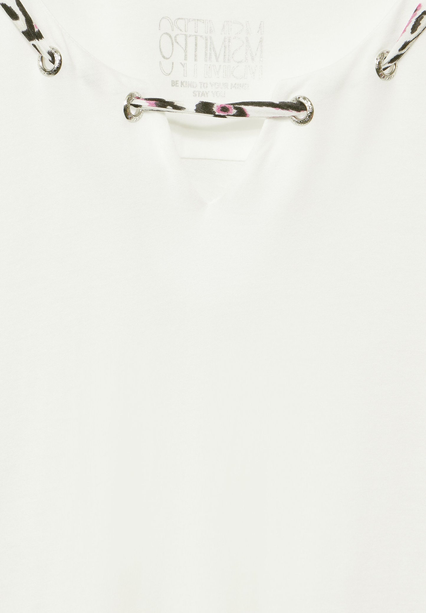 CECIL - T-Shirt mit Print Detail - ecru