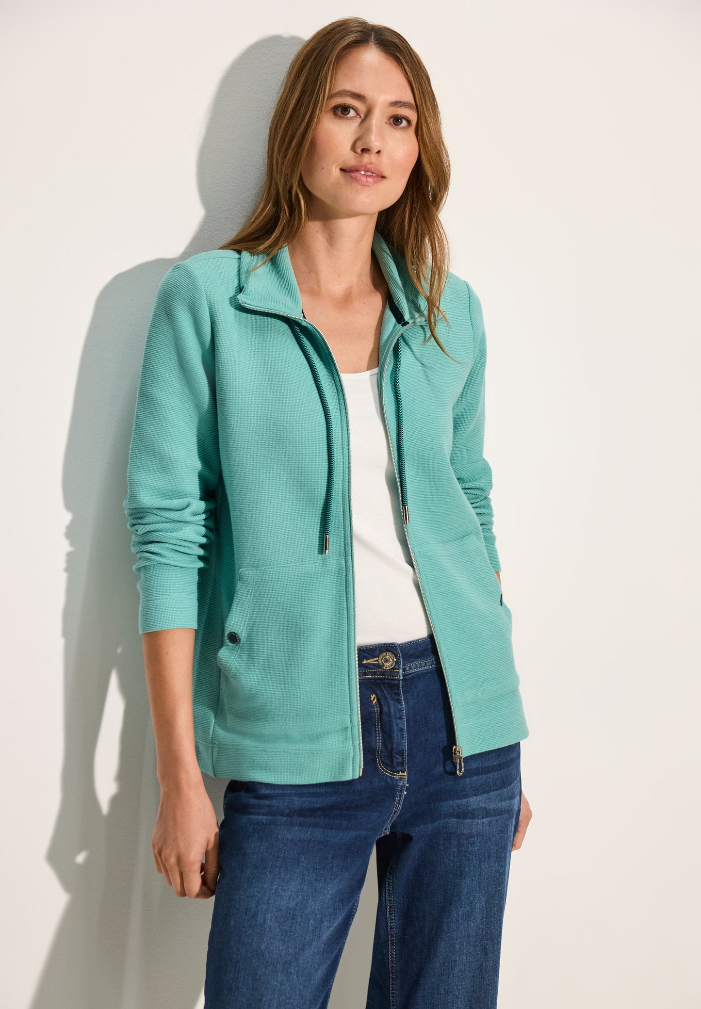 CECIL Leichte Sweatjacke - Farbe: adriatic green