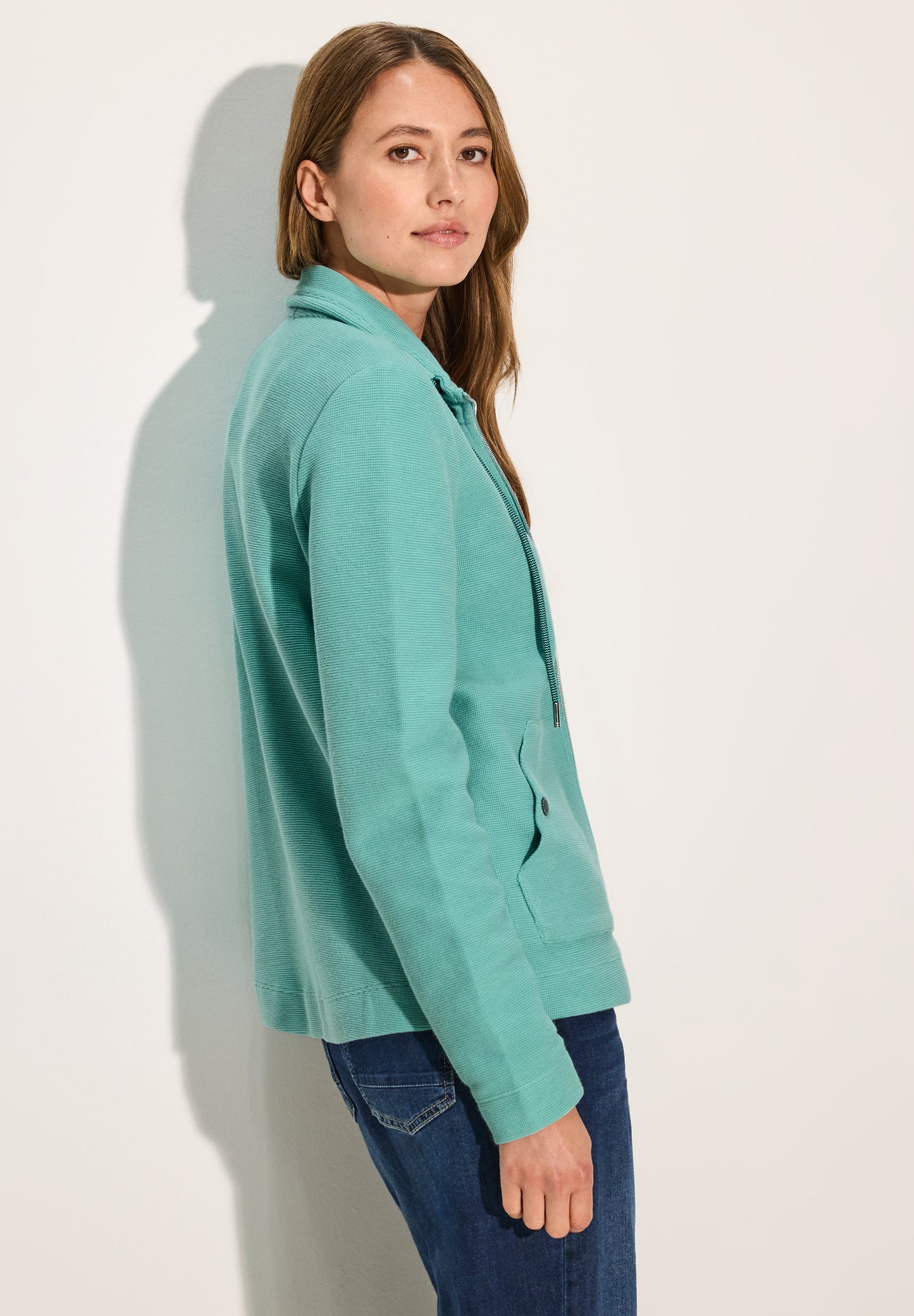 CECIL Leichte Sweatjacke - Farbe: adriatic green