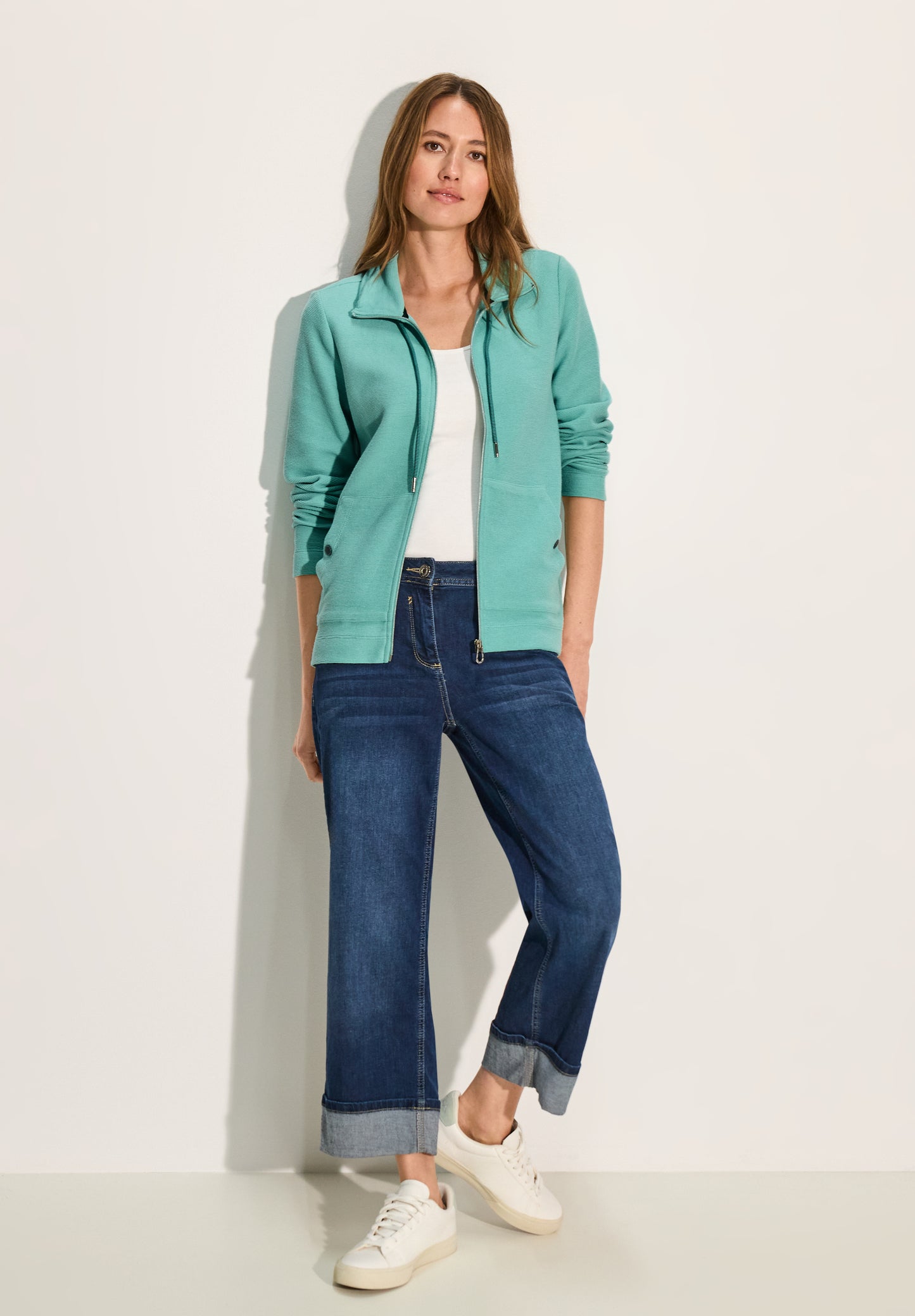 CECIL Leichte Sweatjacke - Farbe: adriatic green