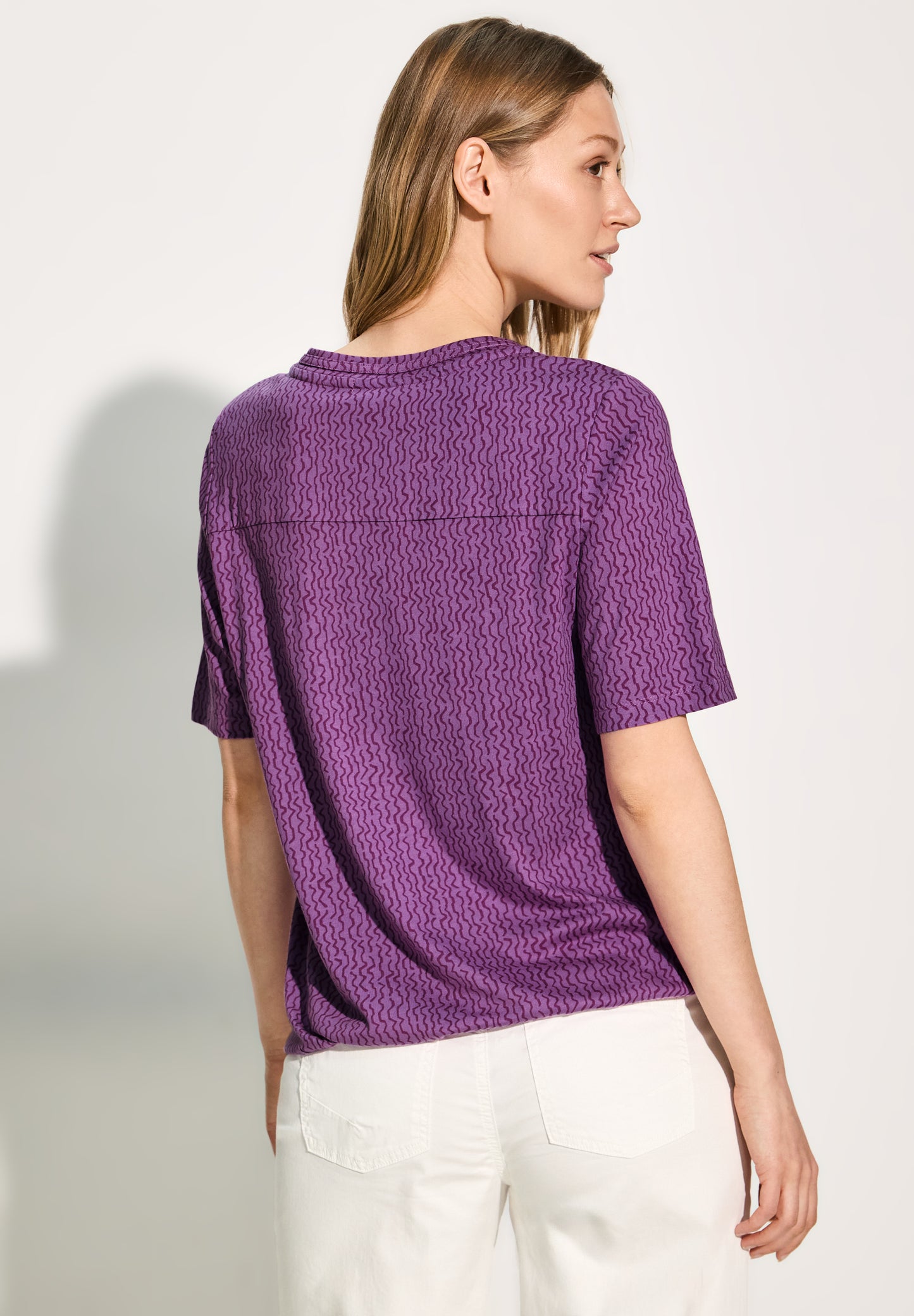 CECIL Tunikashirt mit Print - iced violet