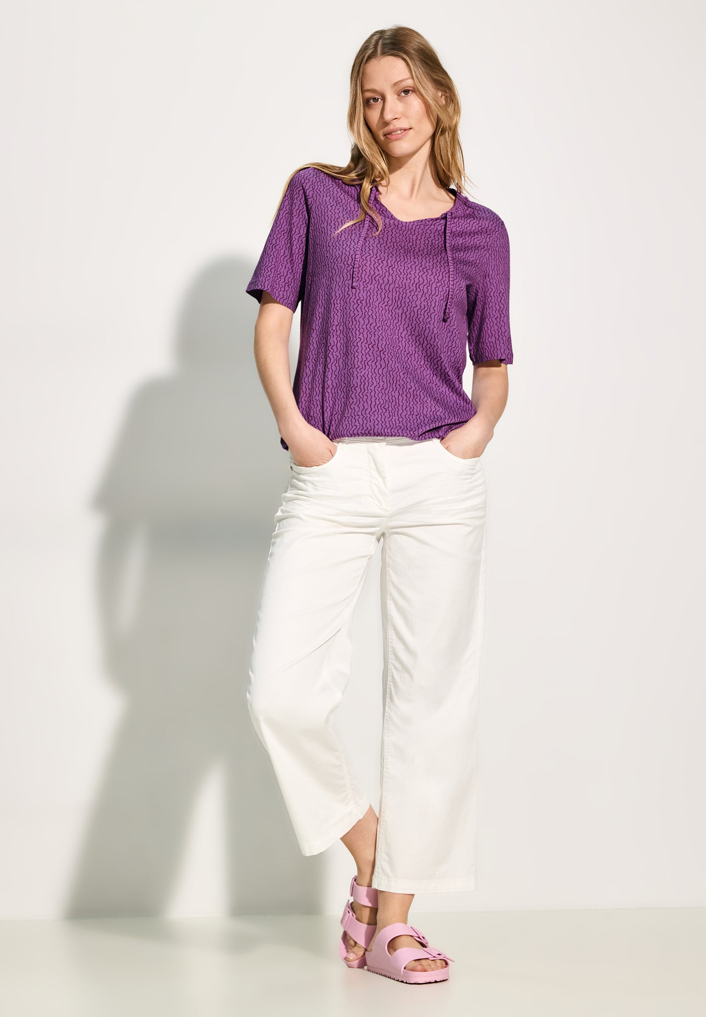 CECIL Tunikashirt mit Print - iced violet