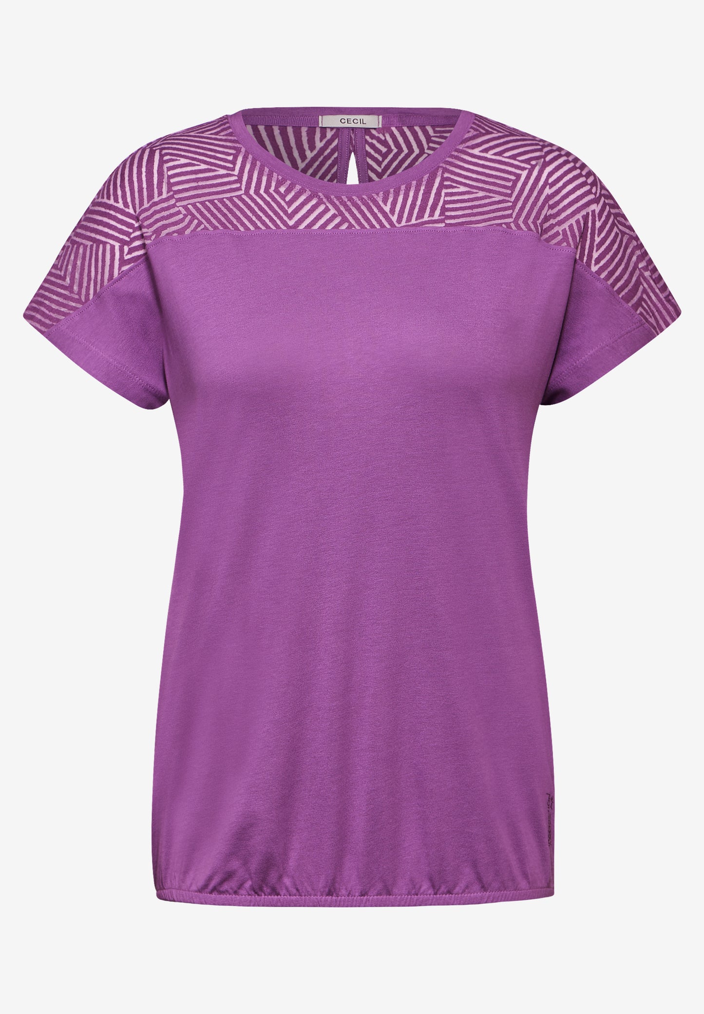 CECIL Burn-Out T-Shirt - iced violet