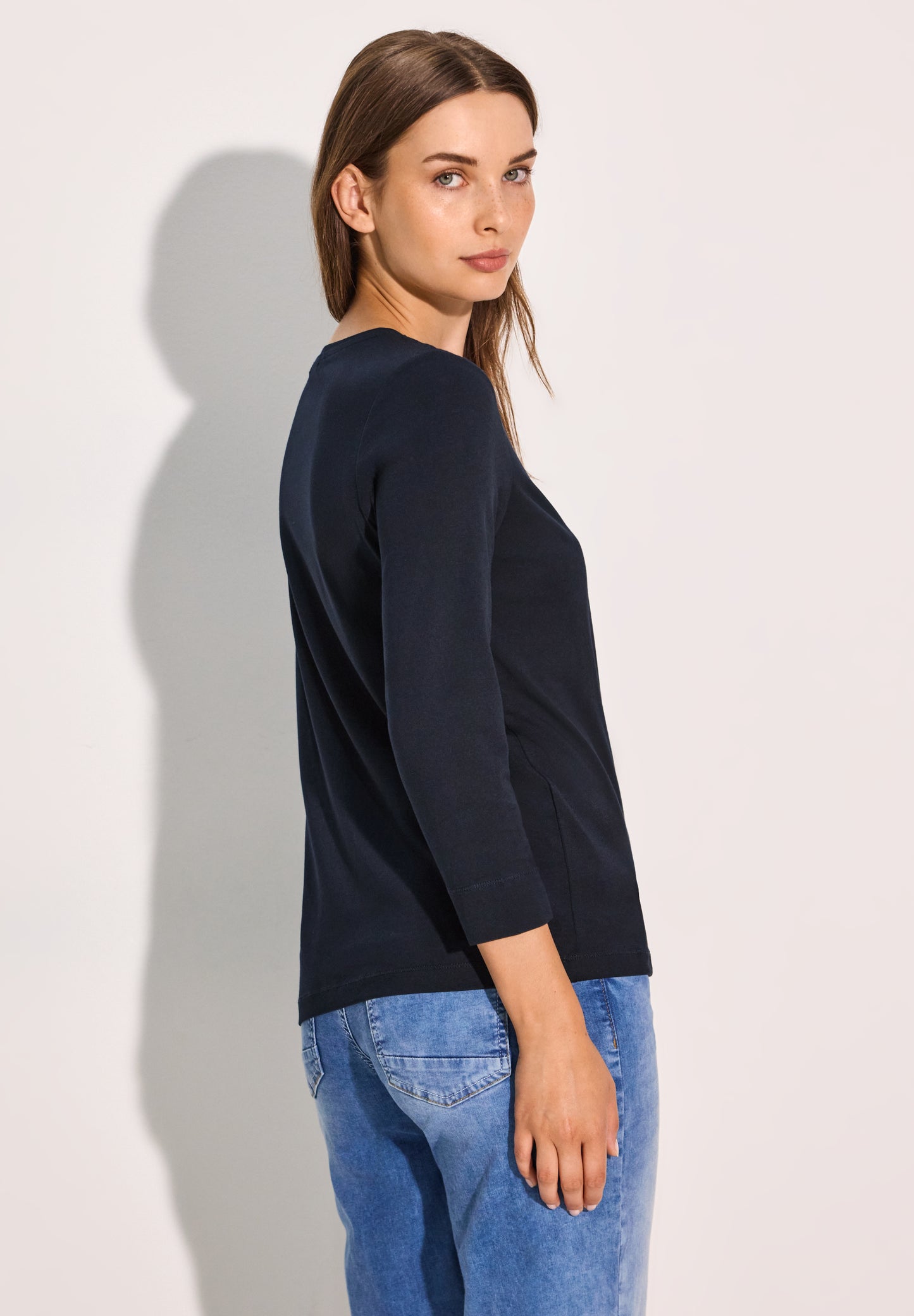 CECIL Damen Basic Shirt - Farbe: blau