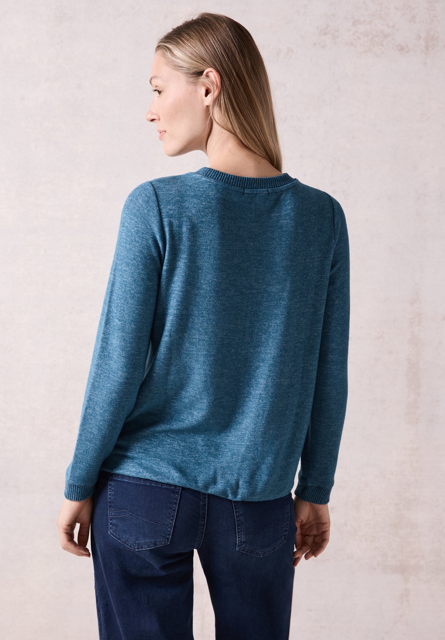 CECIL Cosy Langarmshirt – Farbe: aquamelange