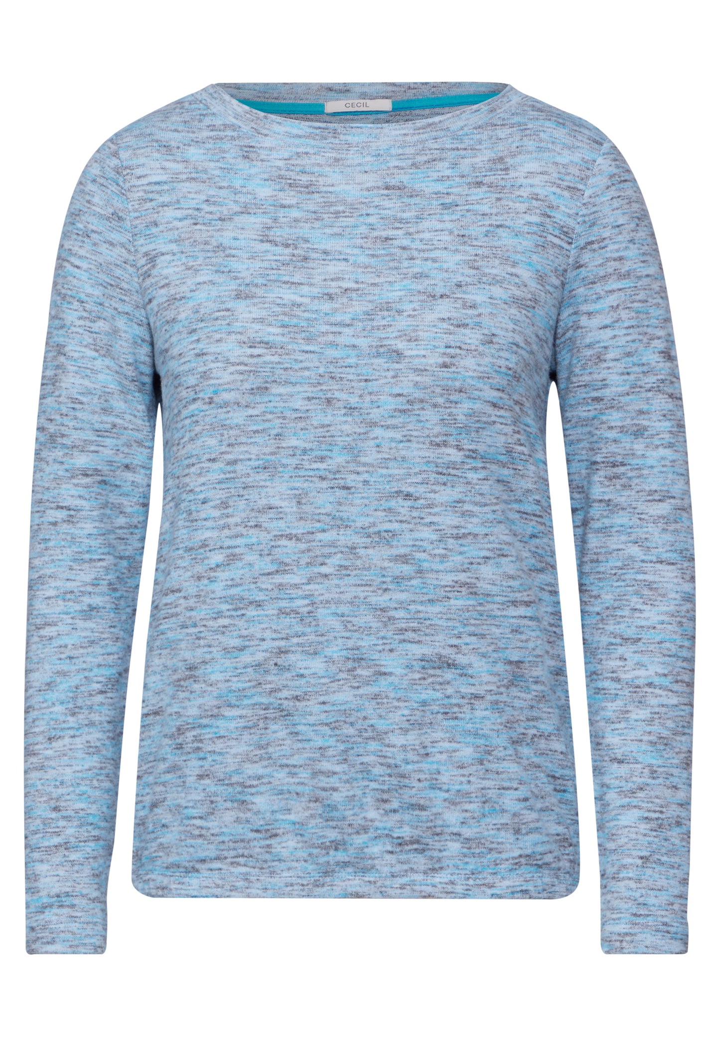 CECIL Damen Melange-Shirt – Farbe: multi aqua melange