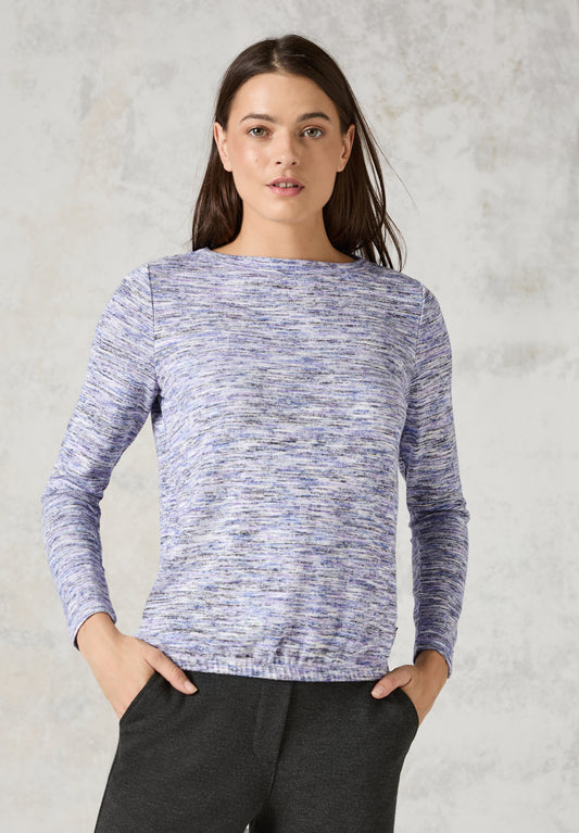 CECIL Melange-Shirt – Farbe: multi lilac melange