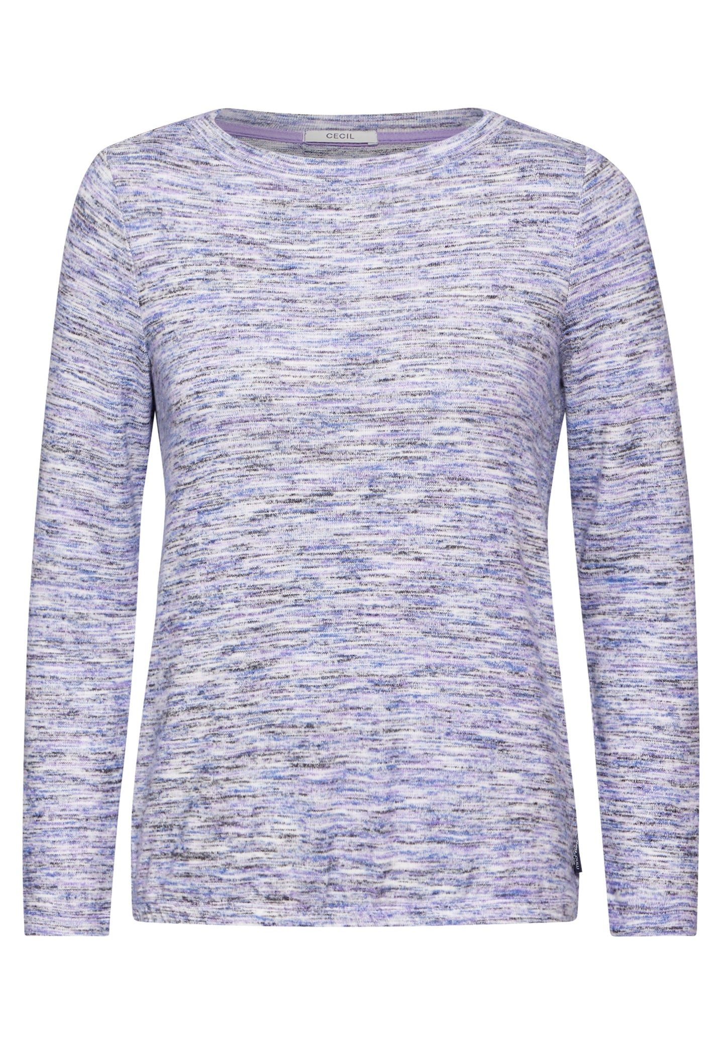 CECIL Melange-Shirt – Farbe: multi lilac melange